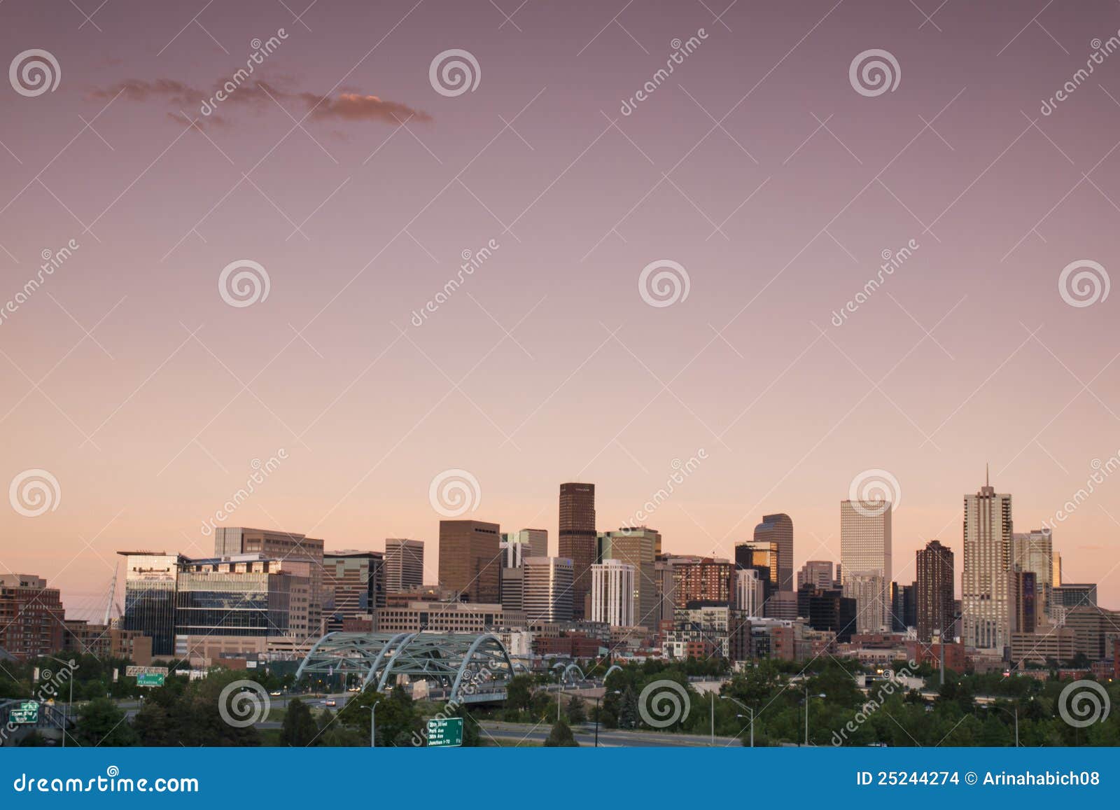 Mile High City of Denver editorial stock image. Image of light 25244274
