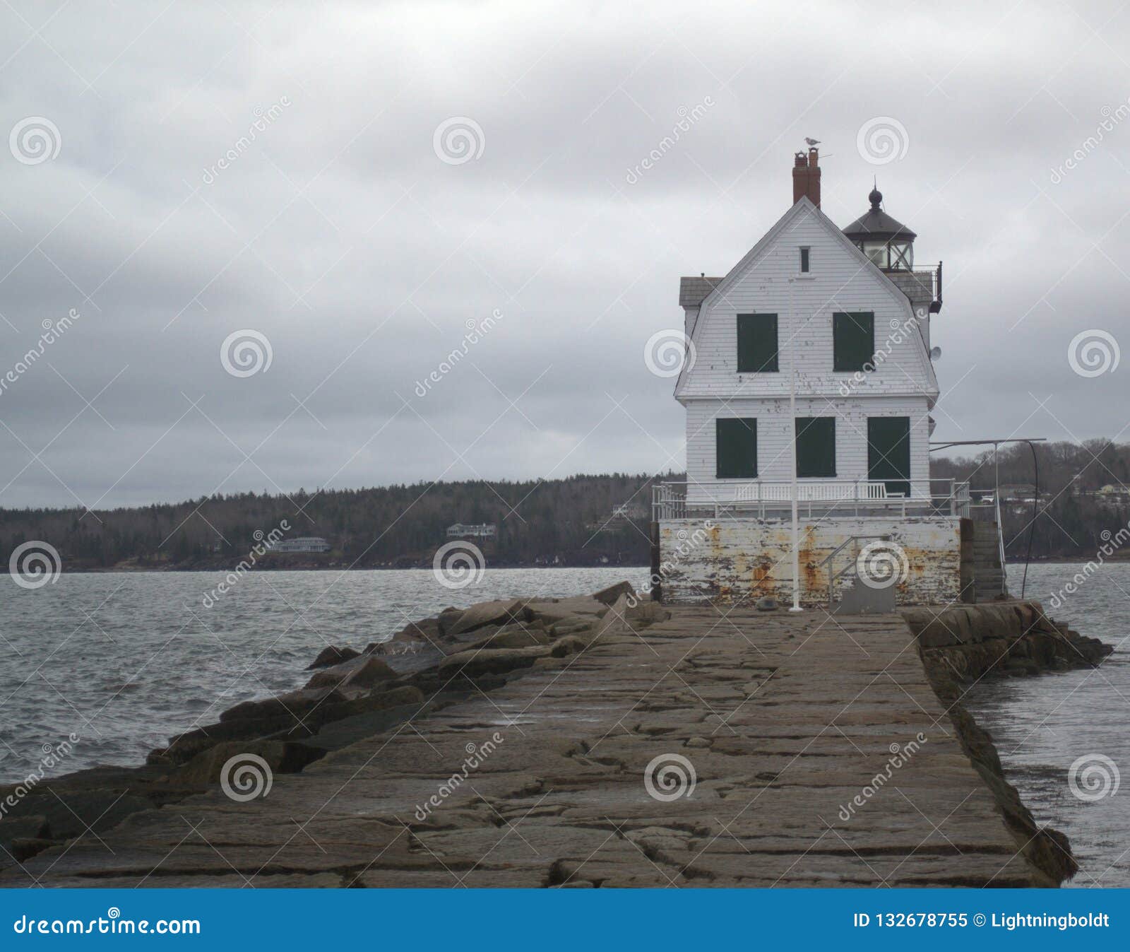 a mile out to sea, rockland breakwater lighthouse