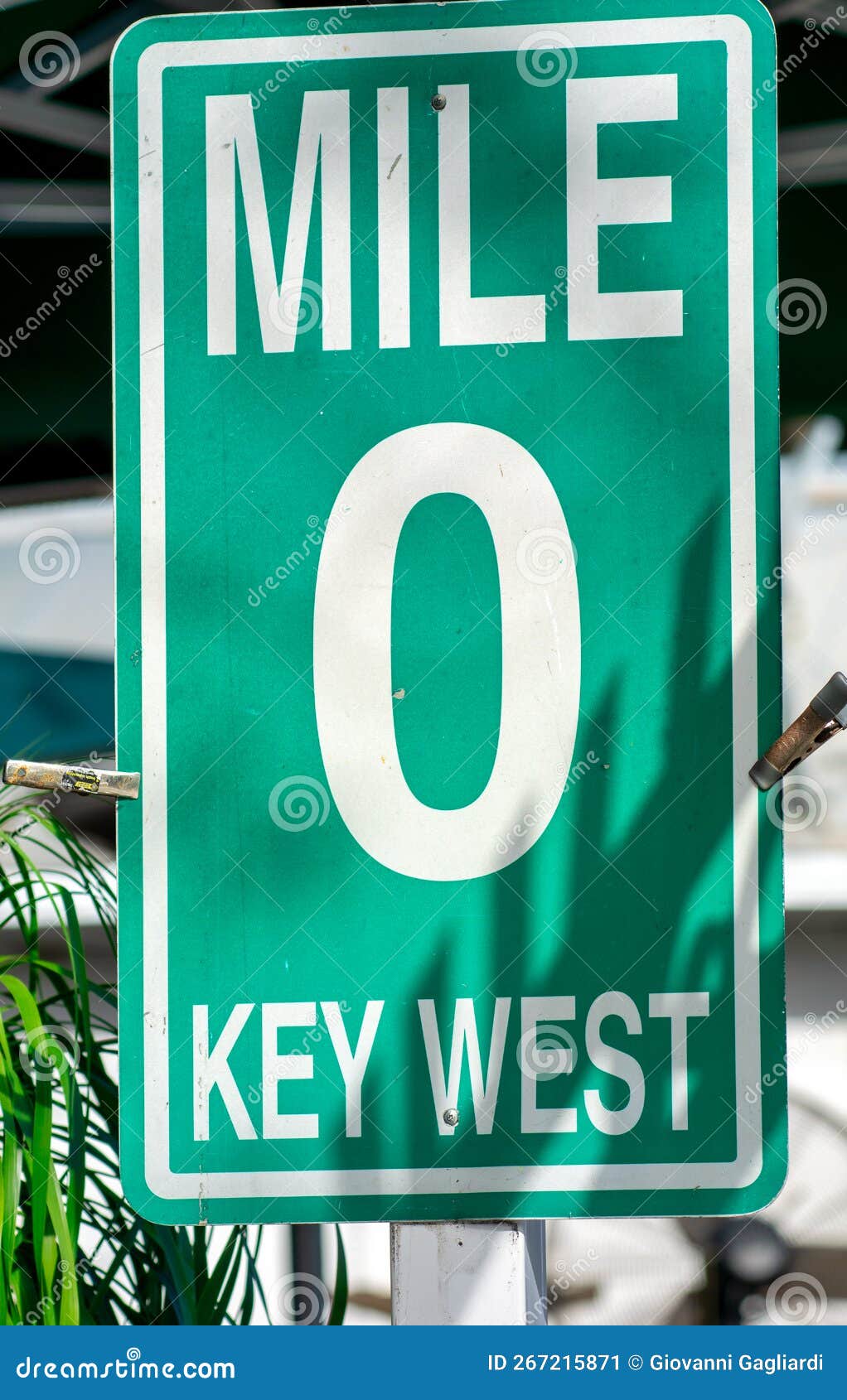 Mile 0 Street Signage in Key West, Florida Stock Image - Image of ...