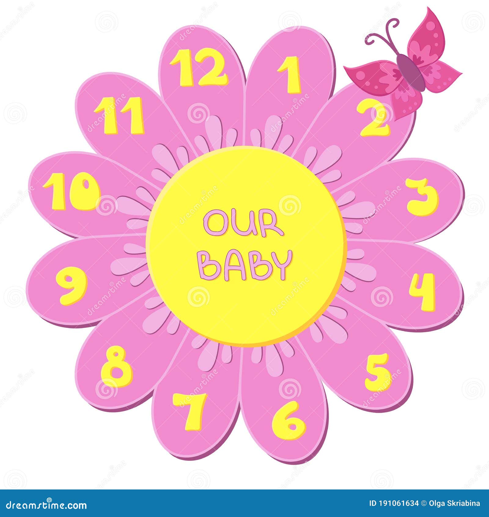 Download Milestone Baby Blanket With Flower Stock Vector ...