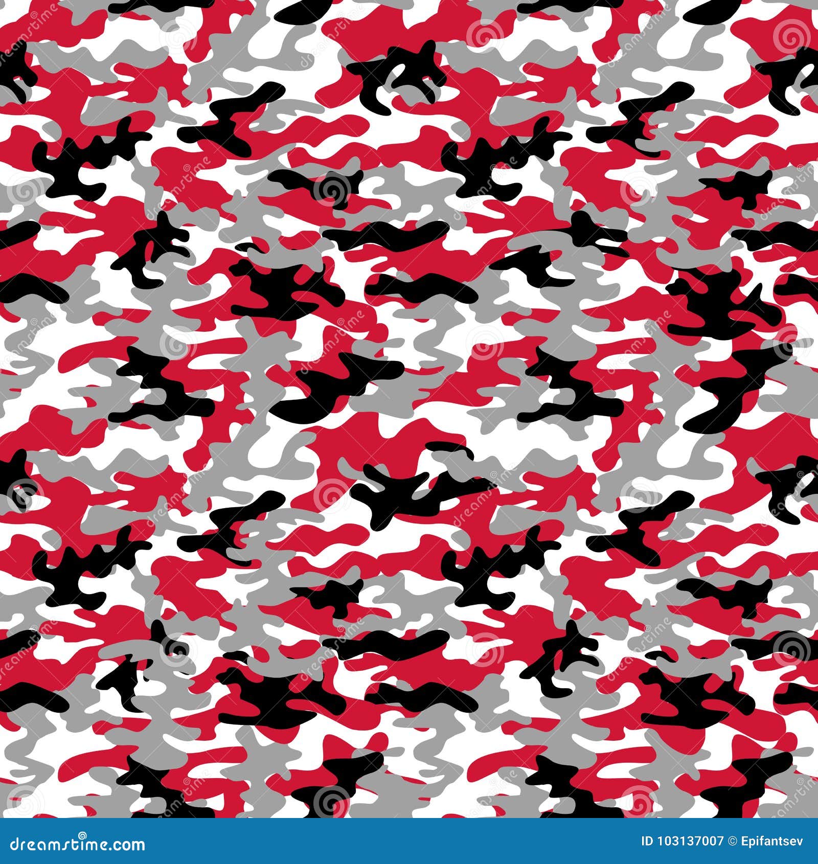 Gering heel heroïsch Militair Camo Naadloos Patroon Camouflage in Rood, Zwart-wit Vector  Illustratie - Illustration of stof, kaki: 103137007