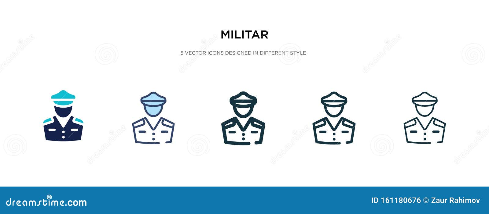militar icon in different style  . two colored and black militar  icons ed in filled, outline, line