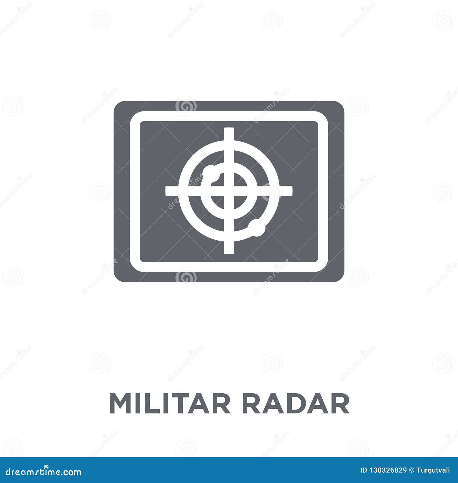 militar radar icon from army collection.