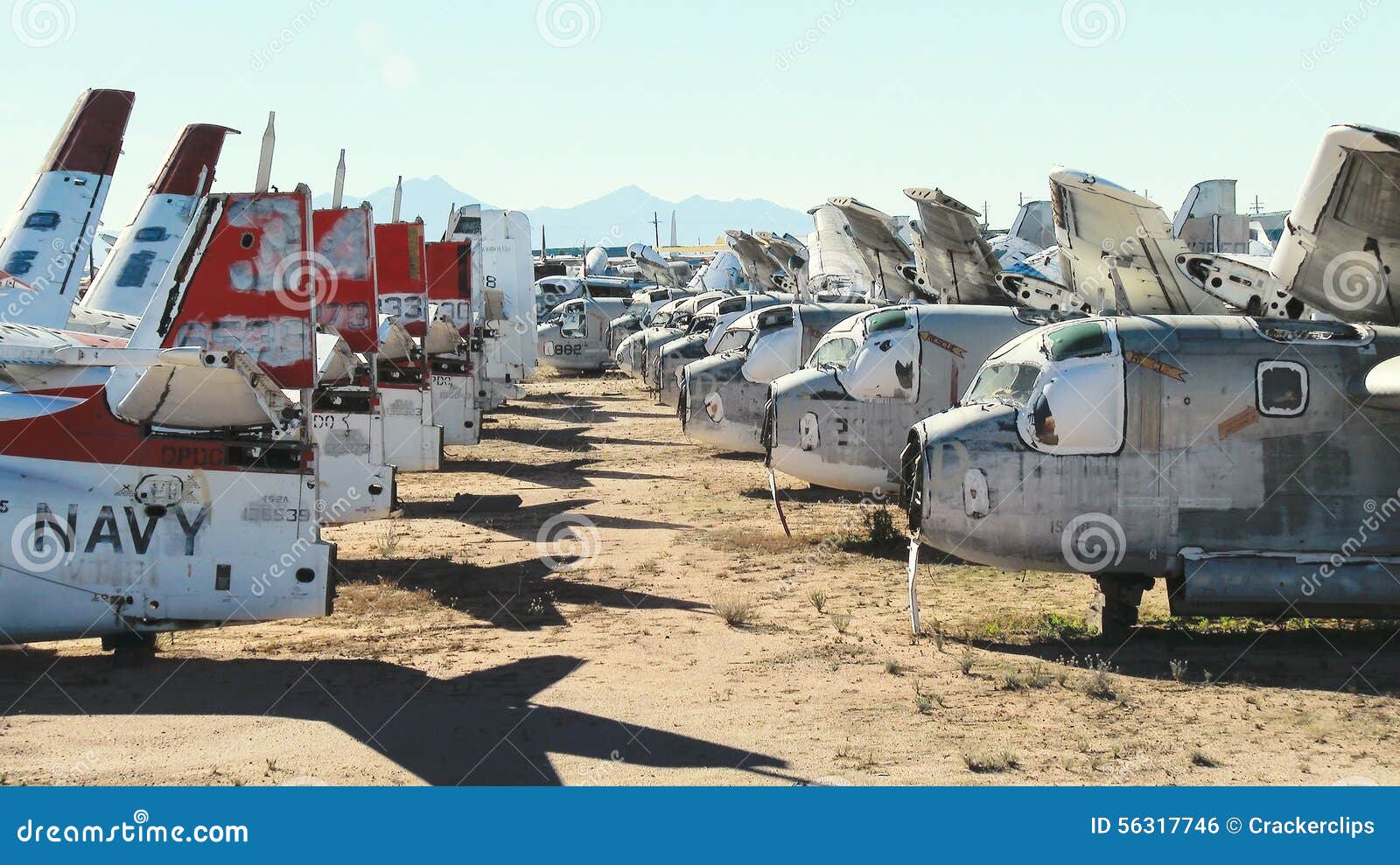 Military Aircraft Boneyard Editorial Photo Image 56317746