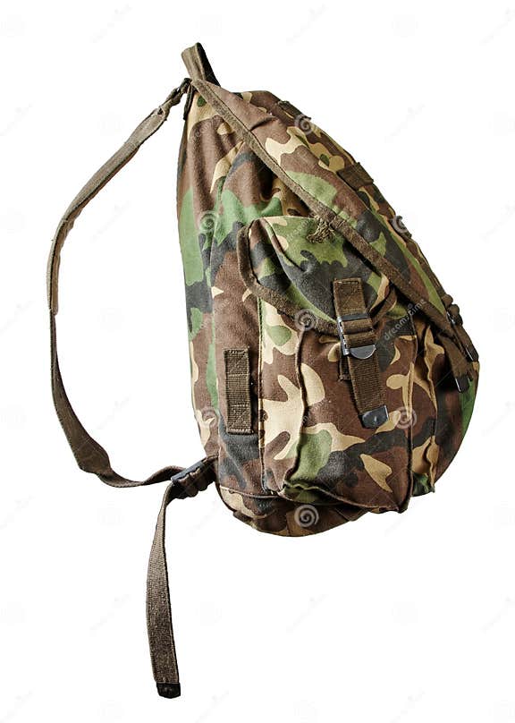 Military backpack stock photo. Image of pockets, frame 10570294