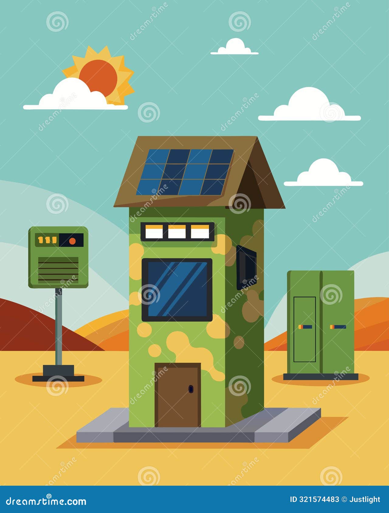 the military base used solarpowered atms to ensure access to cash in case of a power outage..  .