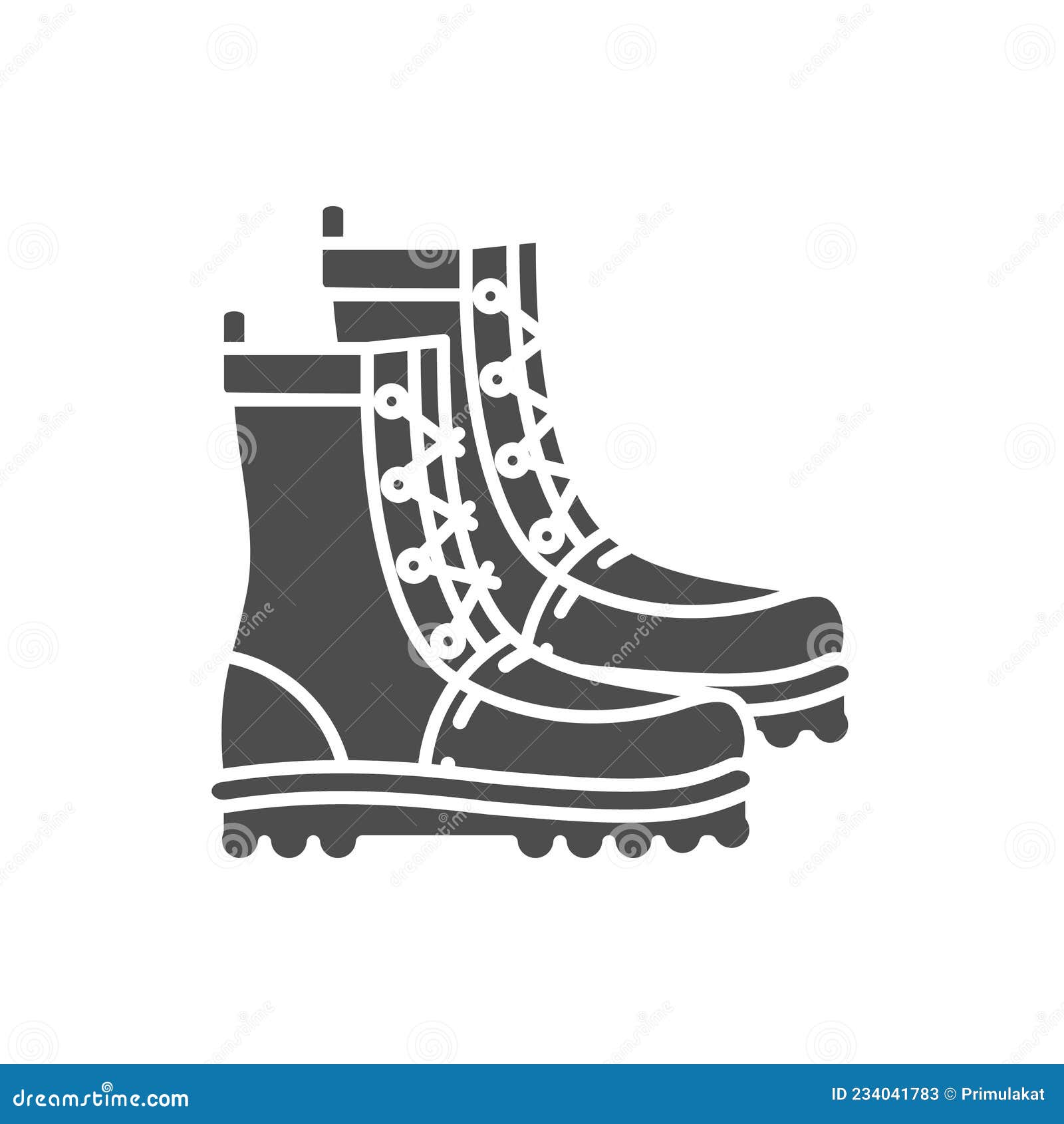 Military Boots, Vector Flat Paintball, Airsoft, Traveling Icon Stock ...