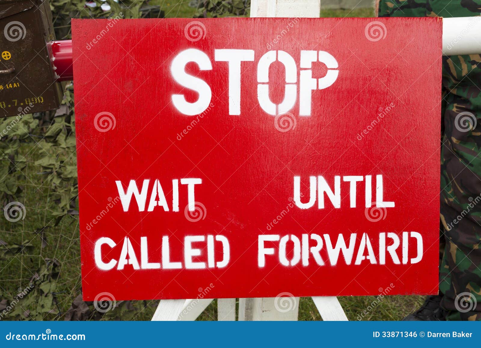 Military Checkpoint Stop SIgn Stock Photo Image of crossing, military