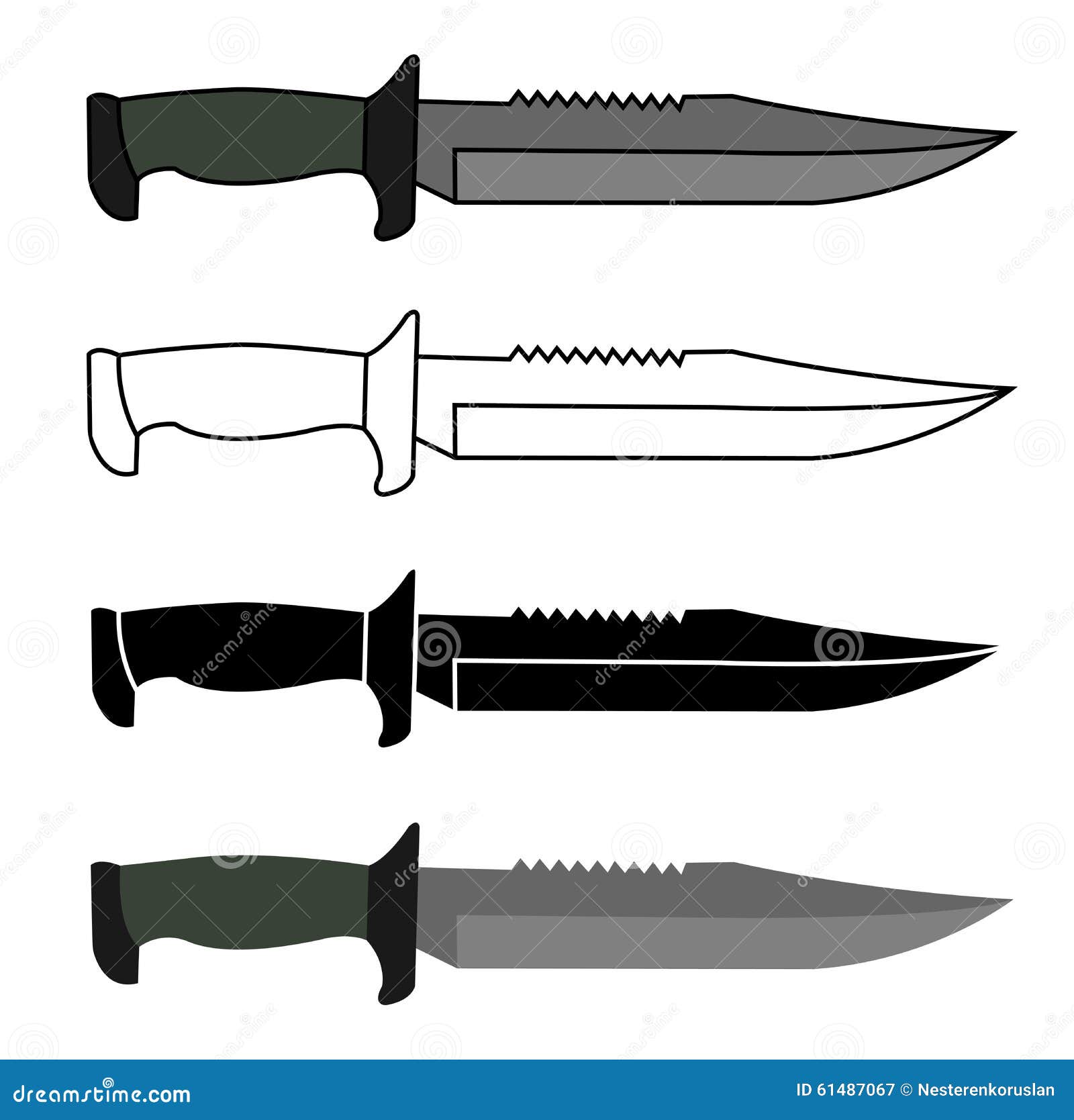 Combat Knife Illustrations & Vectors