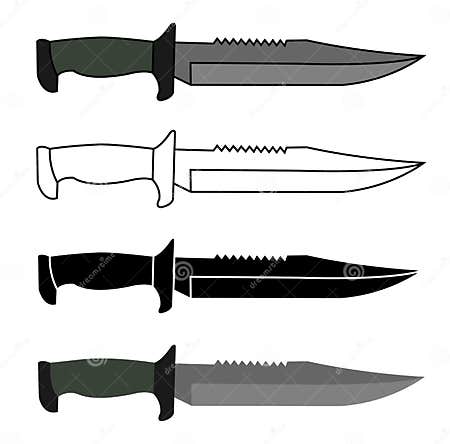 Military combat knife set stock vector. Illustration of edge - 61487067