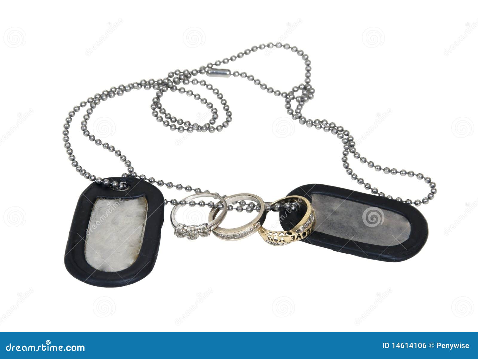 Military Dog Tags and Wedding Ring Stock Photo - Image of wedding,  marriage: 14614106