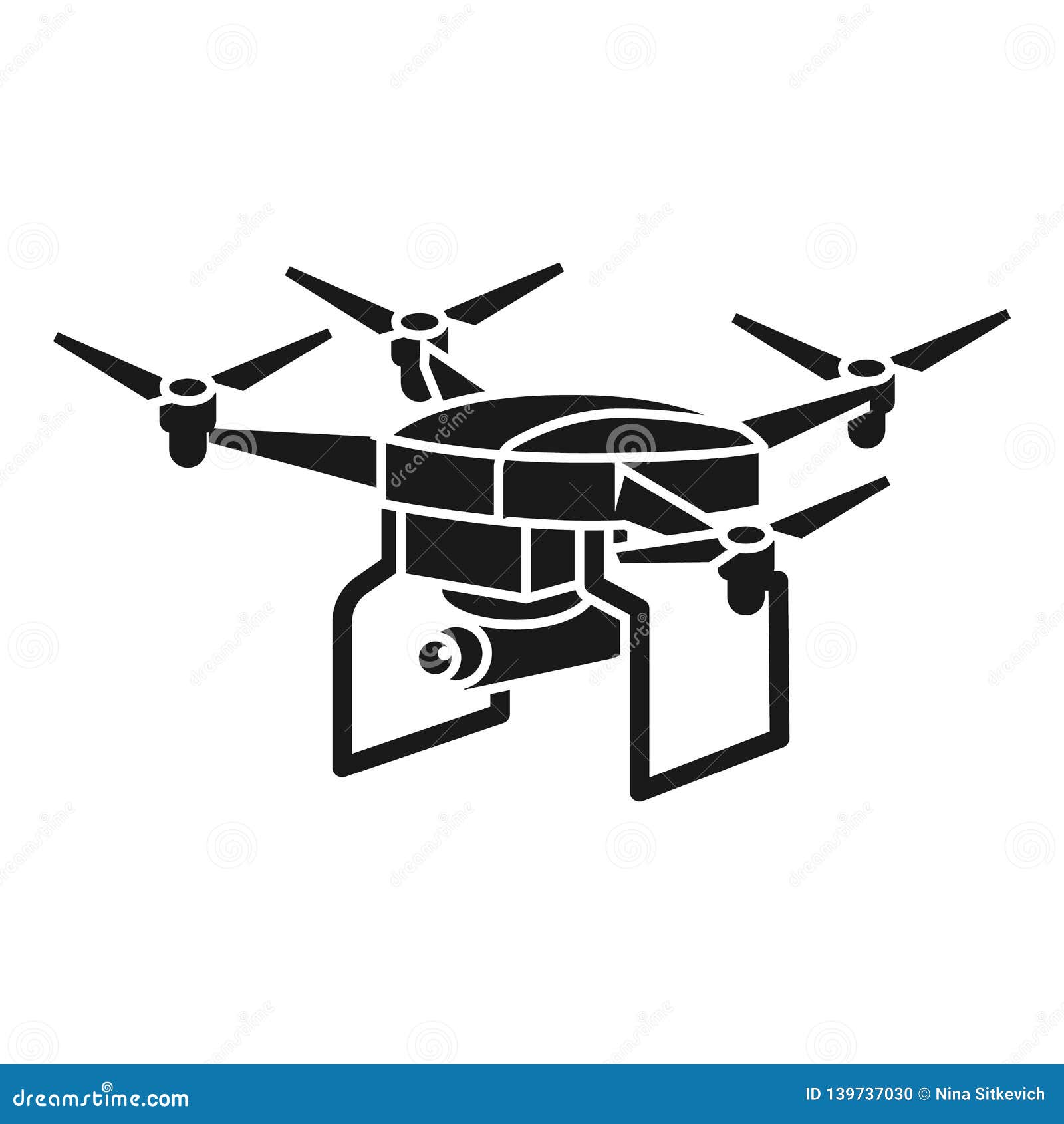 Military drone icon, simple style. Military drone icon. Simple illustration of military drone vector icon for web design isolated on white background