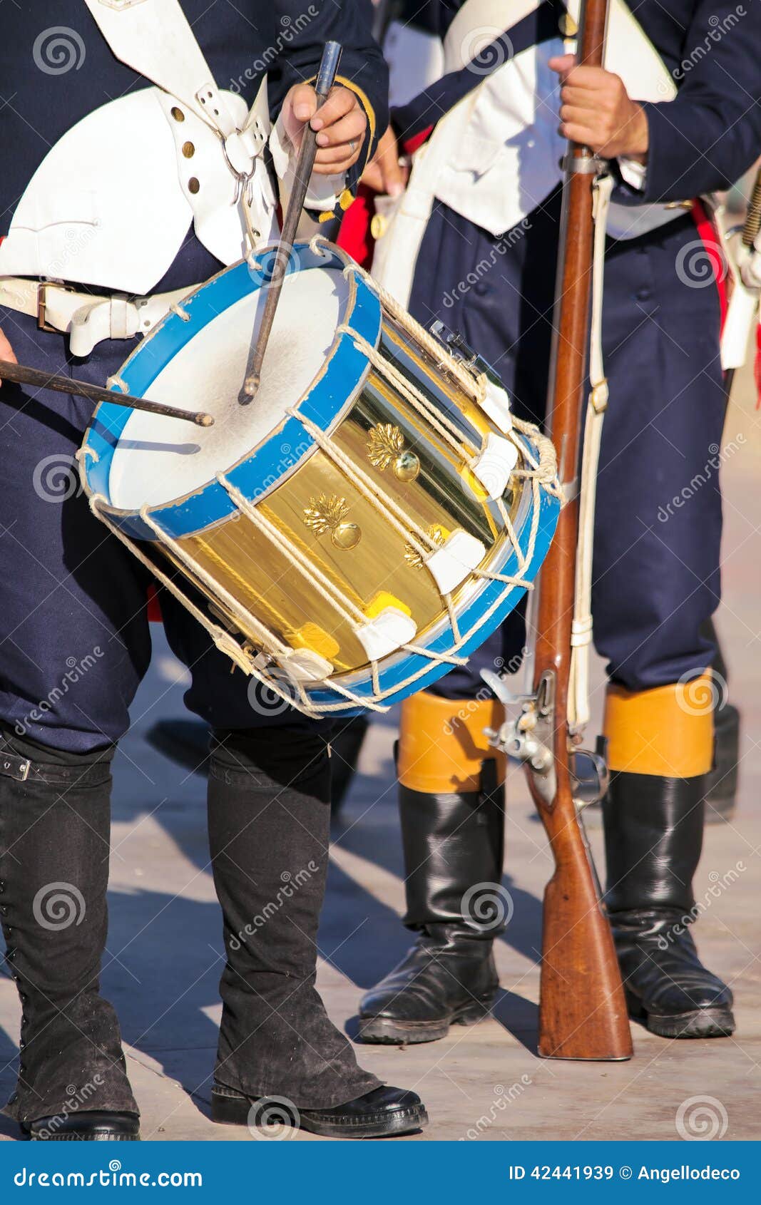 Military drummer stock image. Image of costume, british 42441939