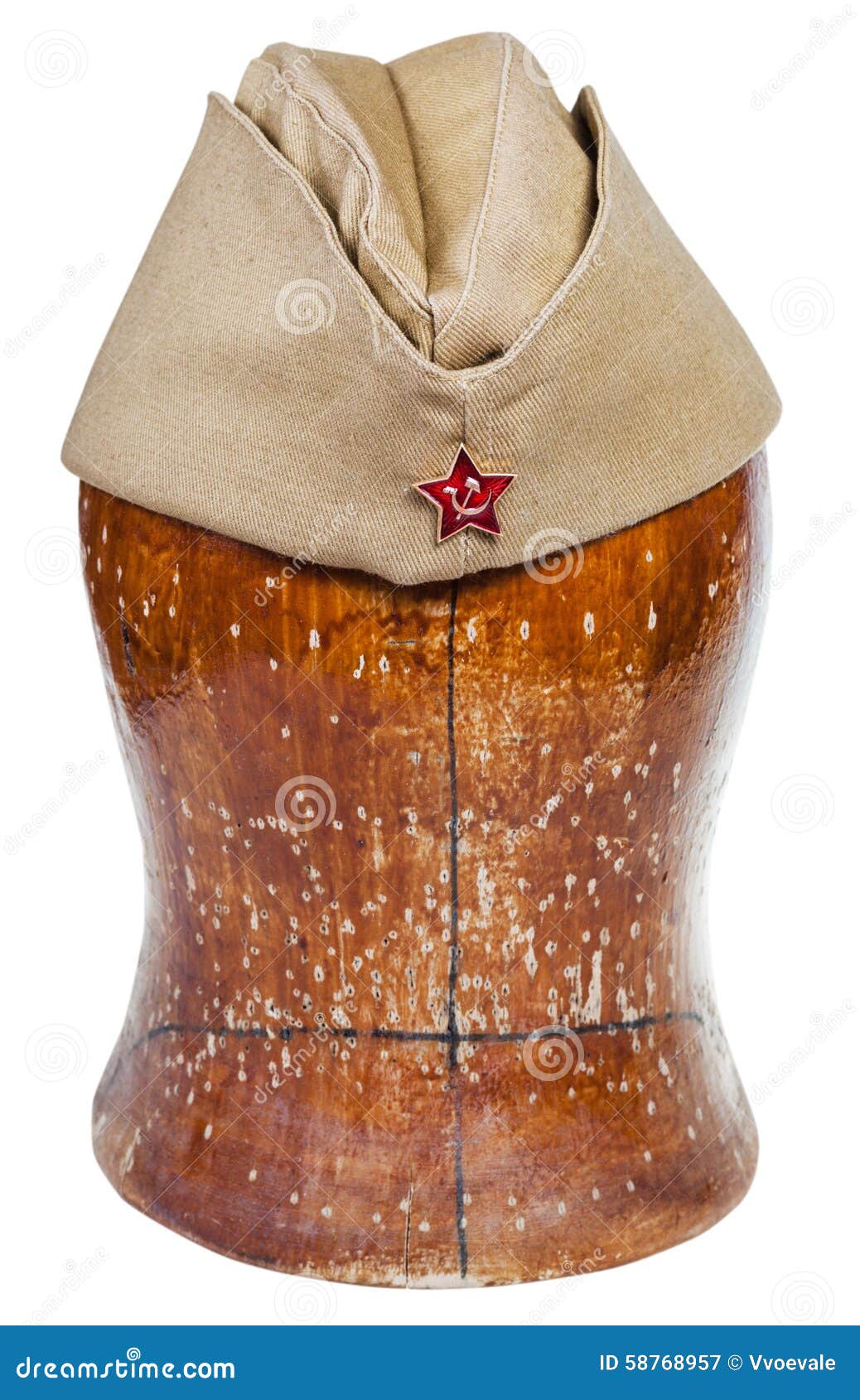 military field cap with soviet red star sign