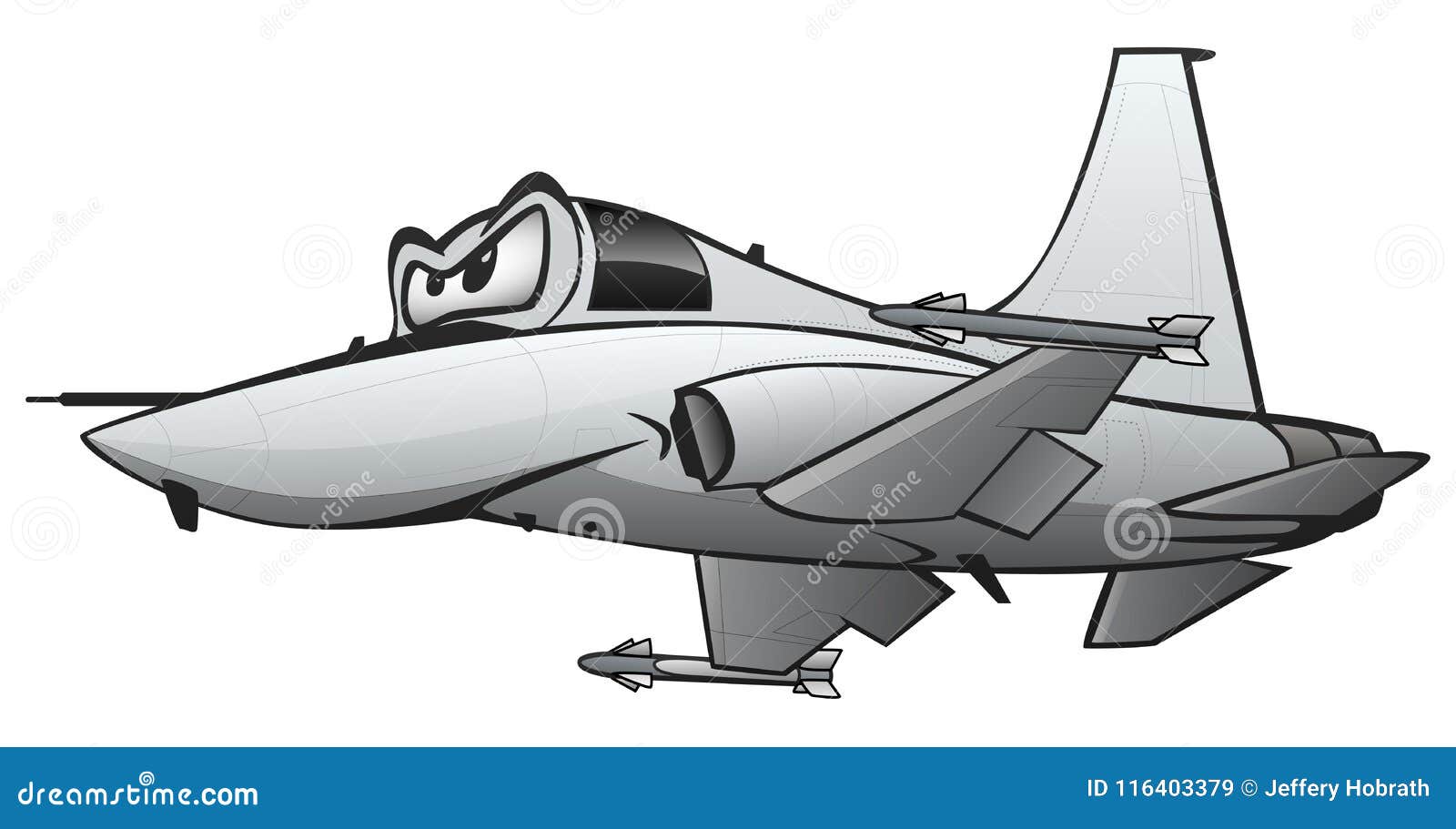 Military Fighter Jet Airplane Cartoon Vector Illustration Stock Vector Illustration Of