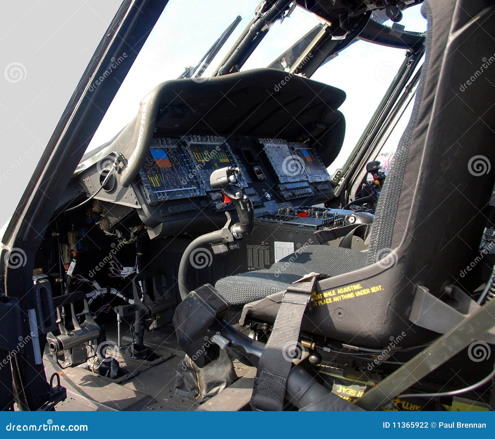 Military Helicopter Cockpit Stock Photo Image Of