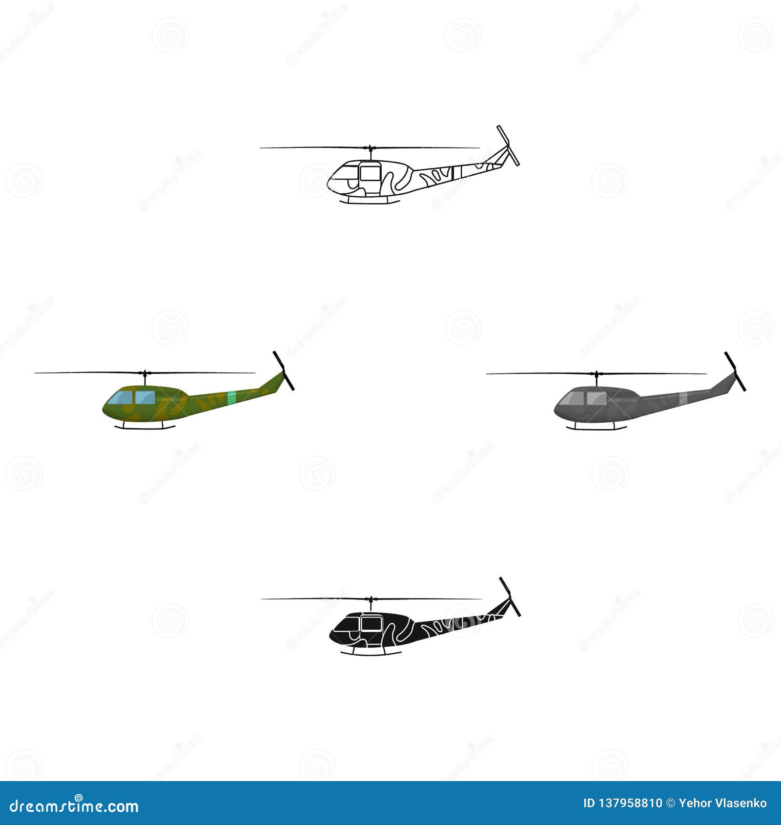 Military Helicopter Icon in Cartoon Style Isolated on White Background.  Military and Army Symbol Stock Vector Stock Vector - Illustration of  copter, fuselage: 137958810