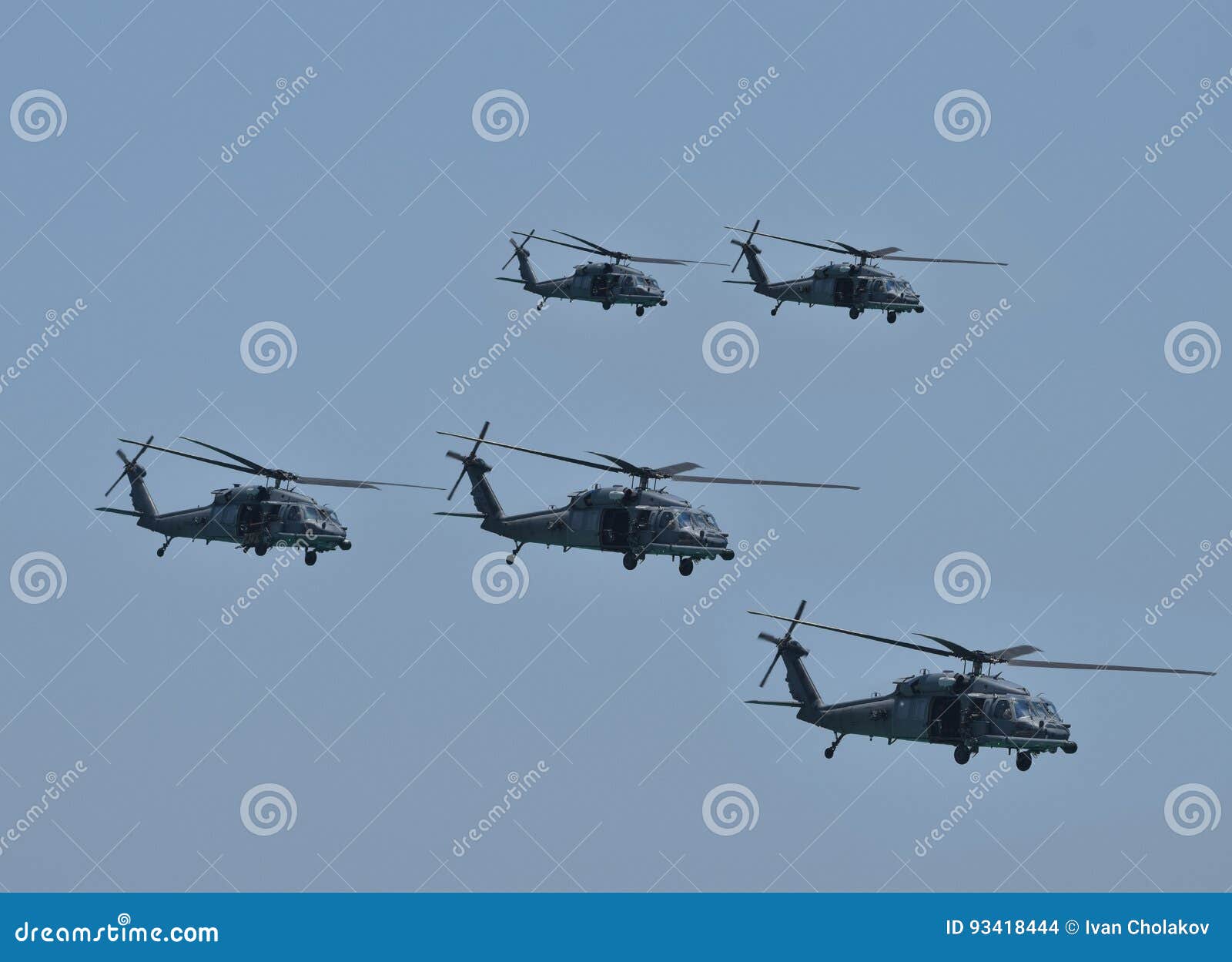 Military Helicopters Formation RoyaltyFree Stock Image