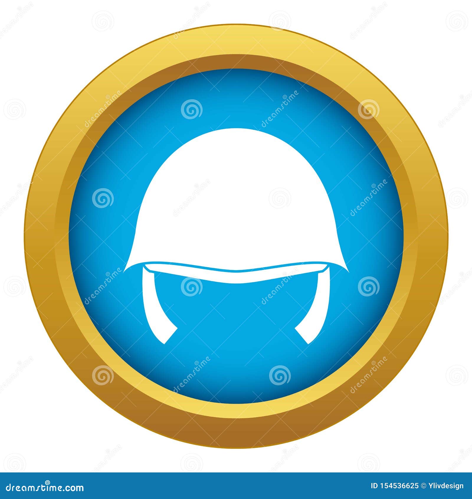 Military Helmet Icon Blue Vector Isolated Stock Vector ...