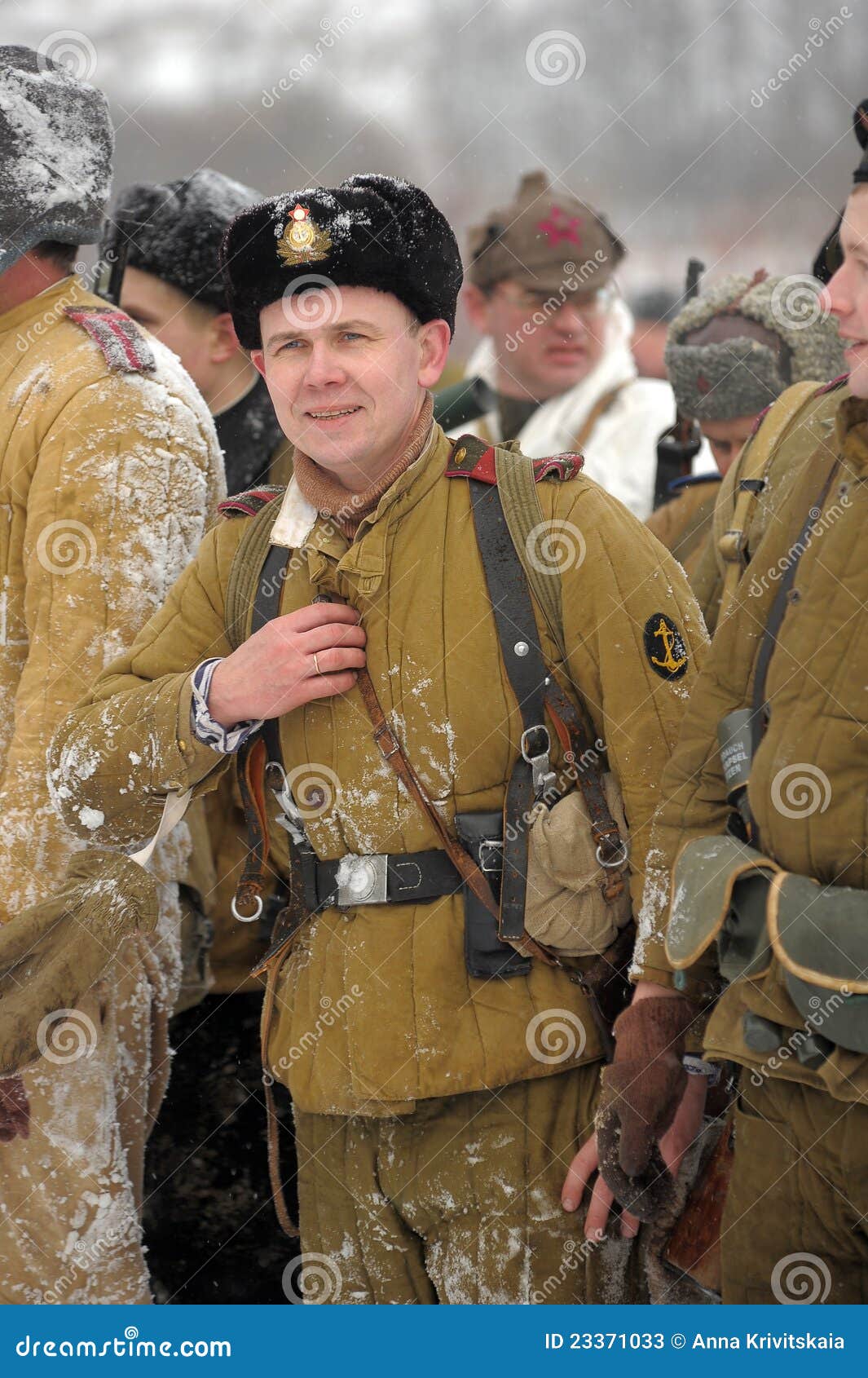 Military Historical Reconstruction of World War II Editorial Stock ...
