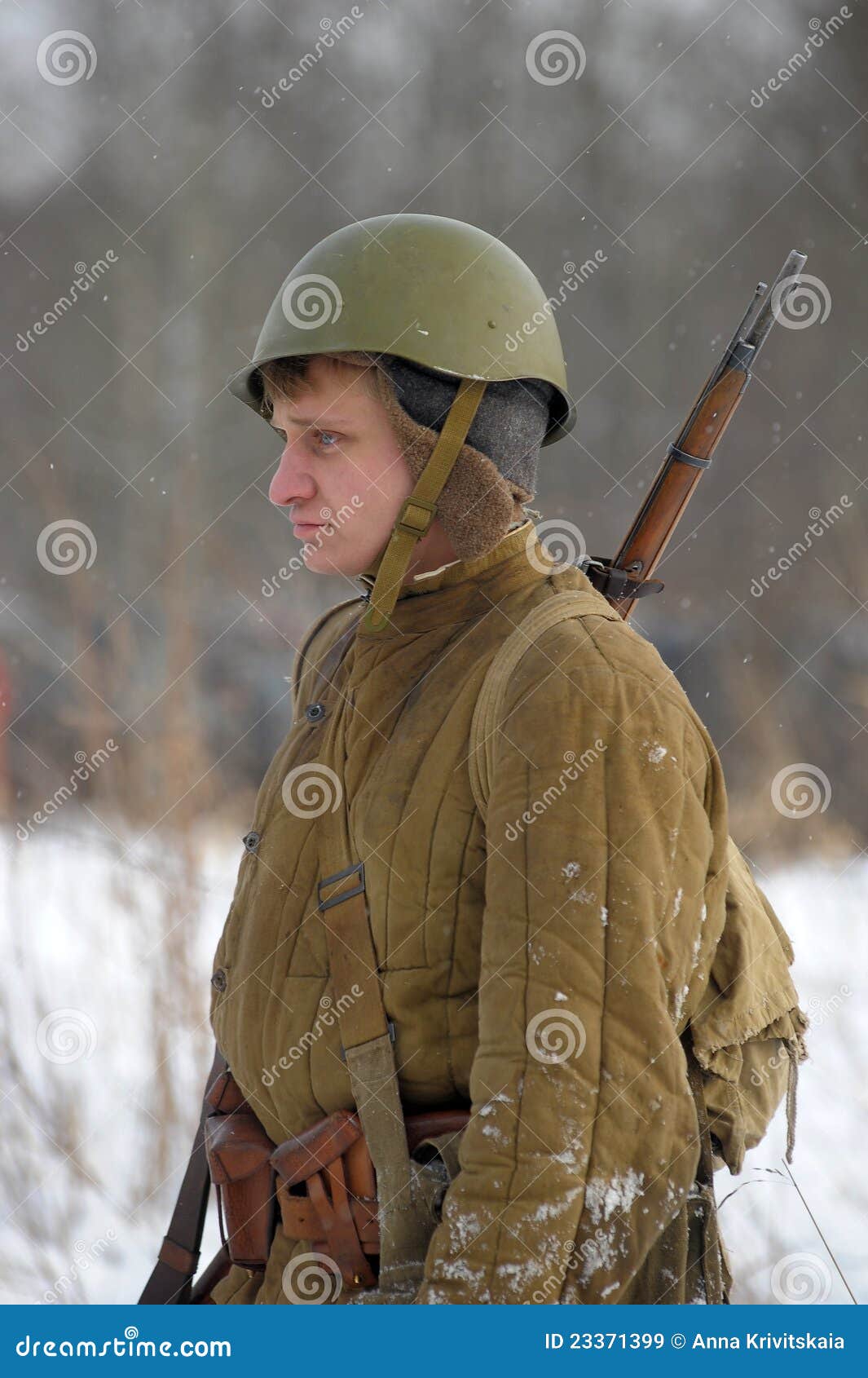 Military Historical Reconstruction of World War II Editorial Stock ...