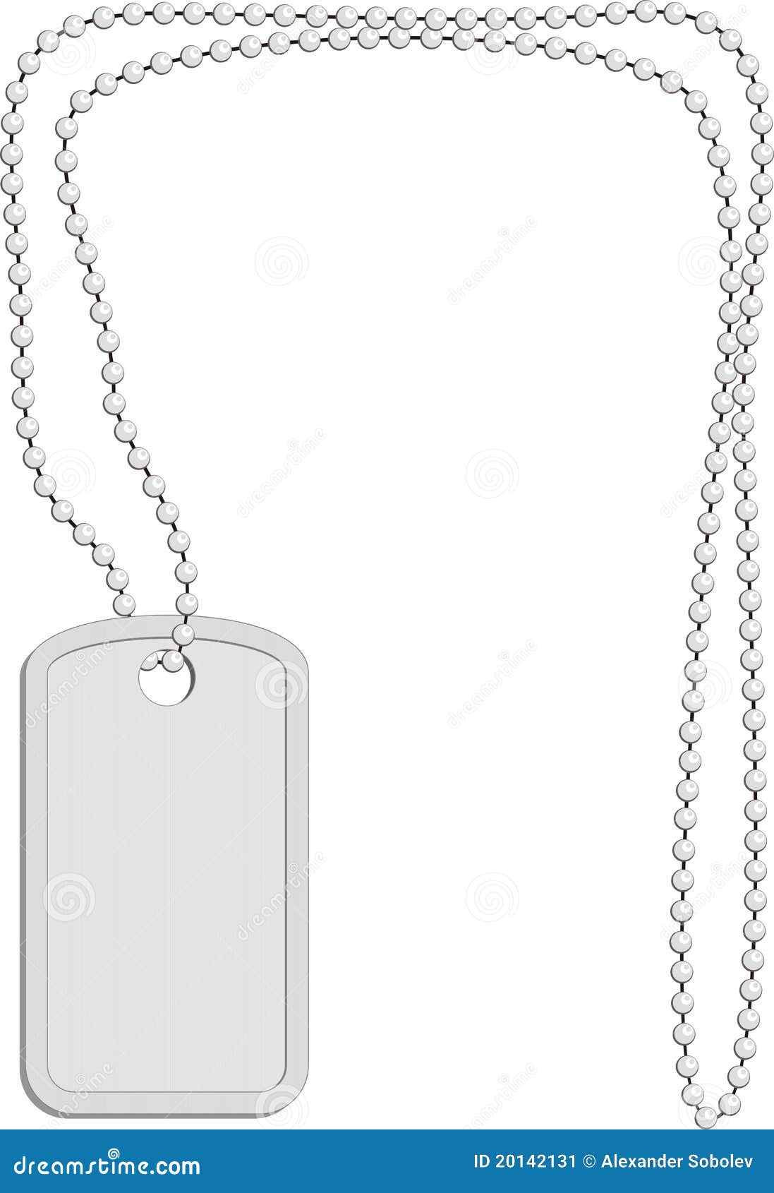 Stock Image Of Blank Dog Tags On A Chain Stock Illustration