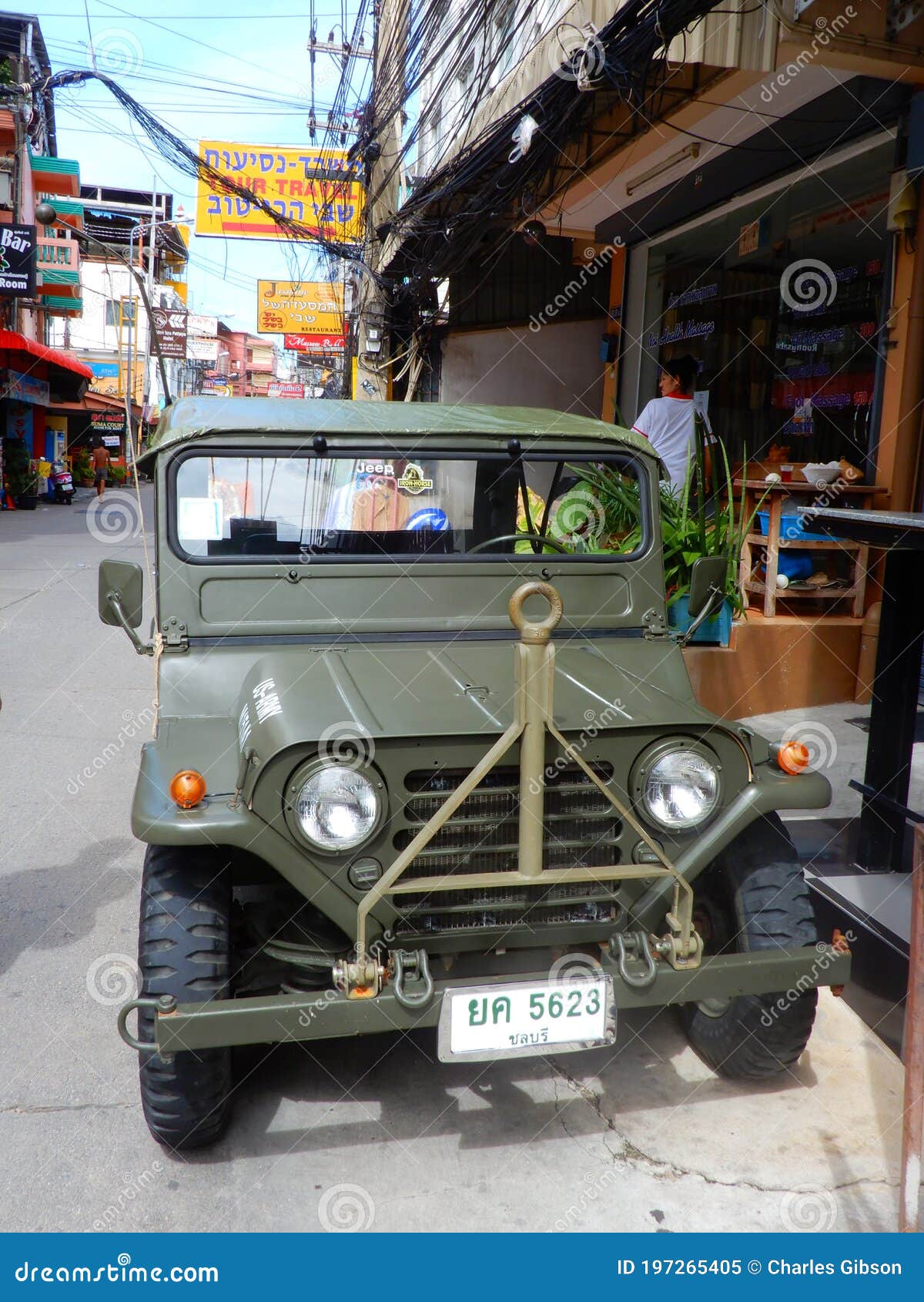 Military Jeep In Olive Drab Paintwork Editorial Image - Image Of Jeep,  Thailand: 197265405