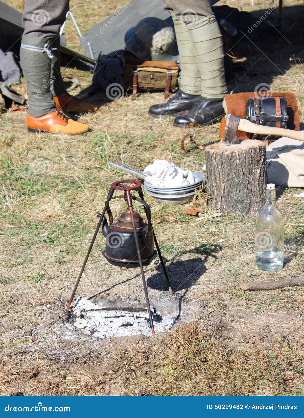 Military Kitchen of the First World War. Stock Photo Image of