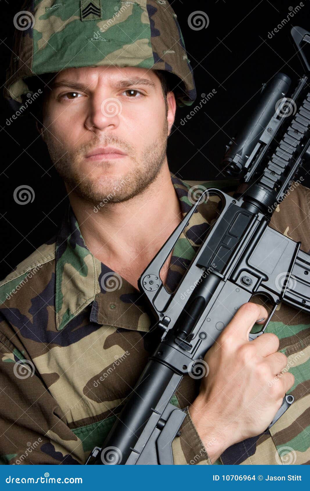 Military Man stock photo. Image of helmet, soldier, holding - 10706964