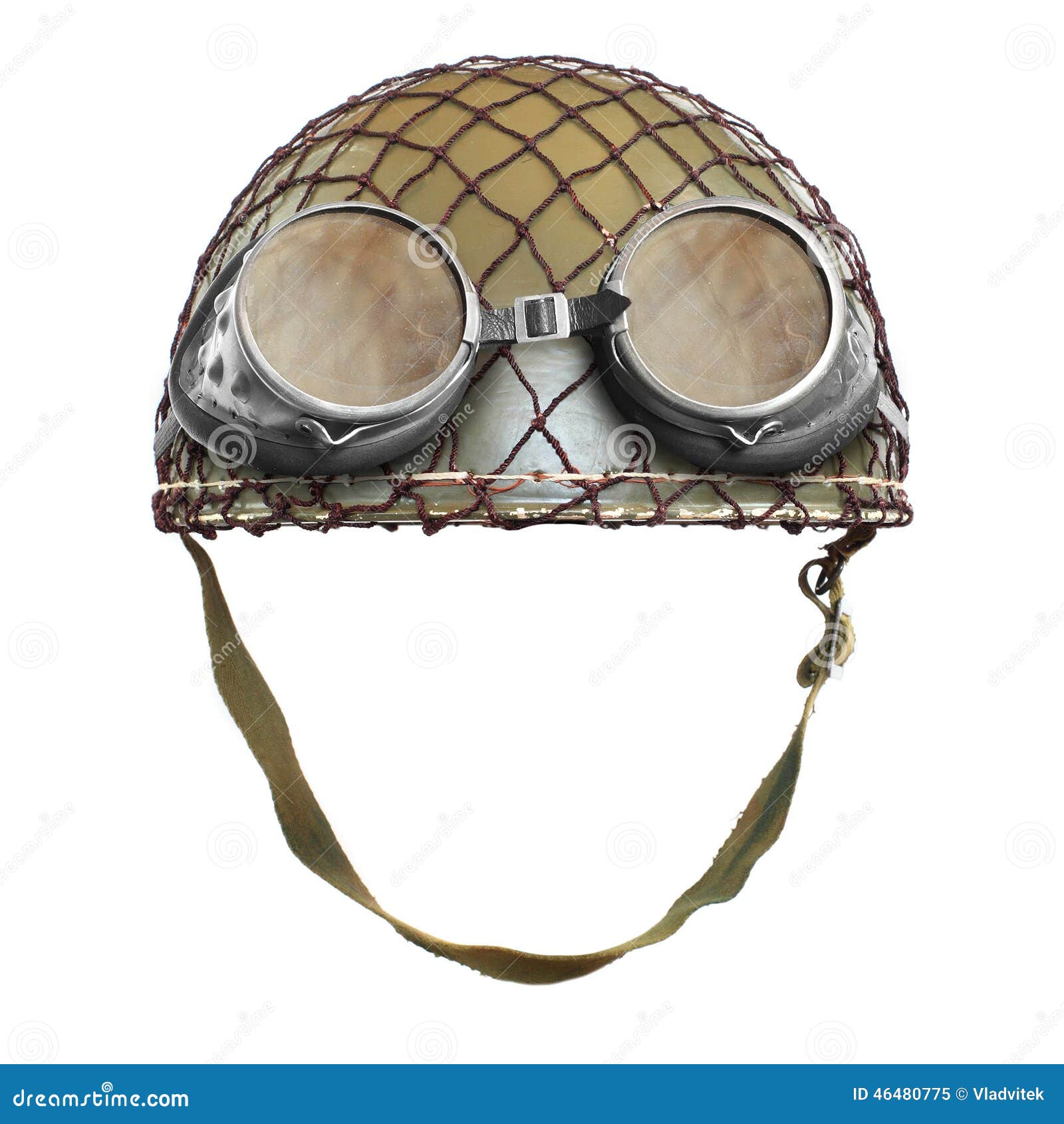 Military Motorcycle Helmet. Stock Image - Image of industrial, retro