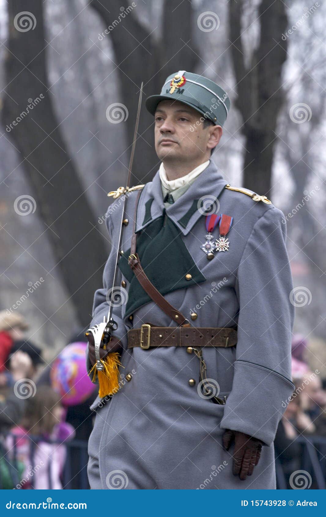 Commander of a Squad from the First World War Editorial Stock Photo