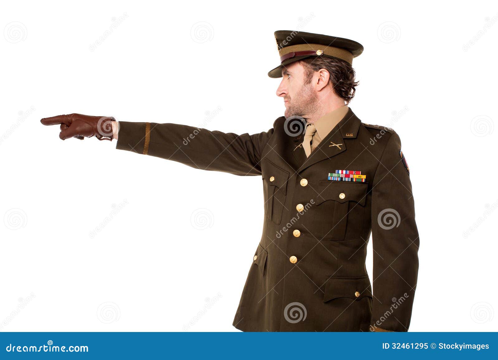 Military Personnel Pointing Away Royalty Free Stock Photo - Image: 32461295