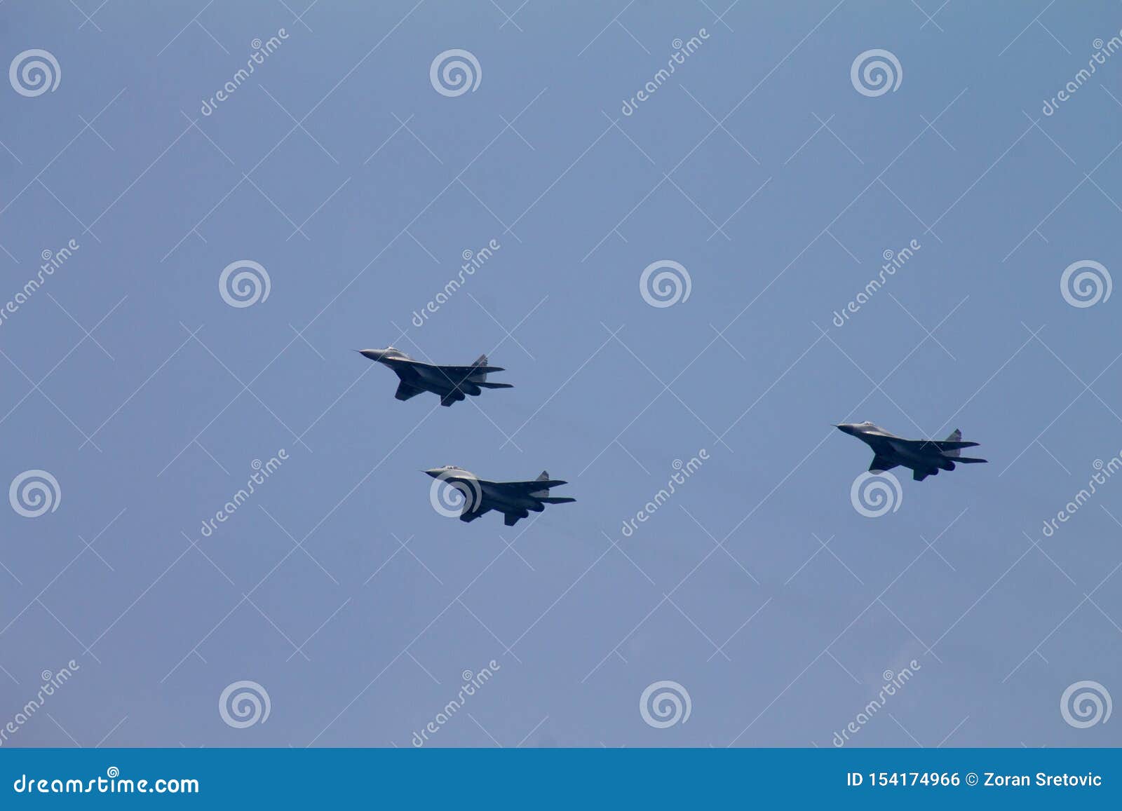 Military Planes.Three MiG-29 Jet Fighter Aircrafts. Stock Photo - Image ...