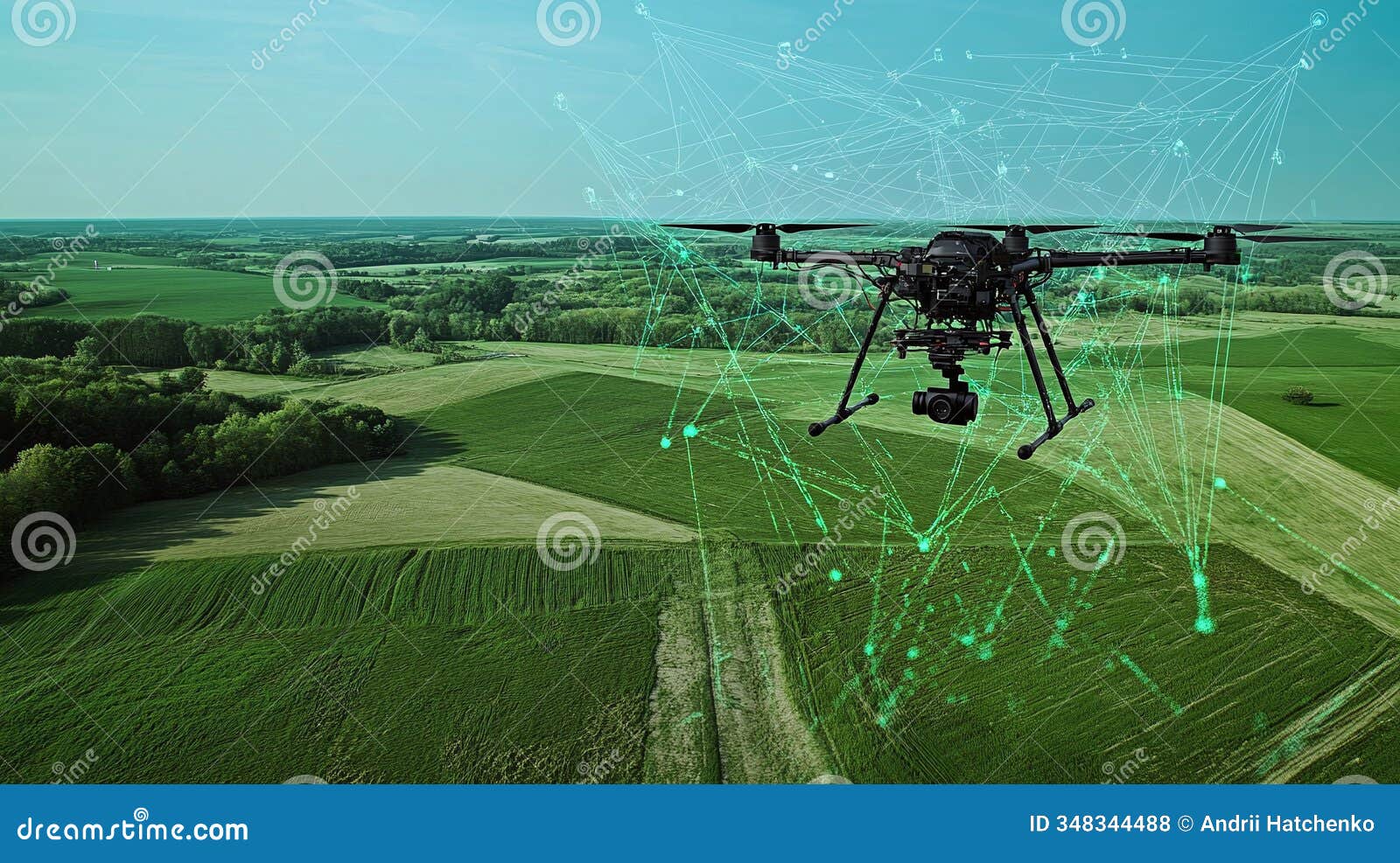 military reconnaissance drone with ai-powered computer vision processing aerial footage to highlight threats and tactical data