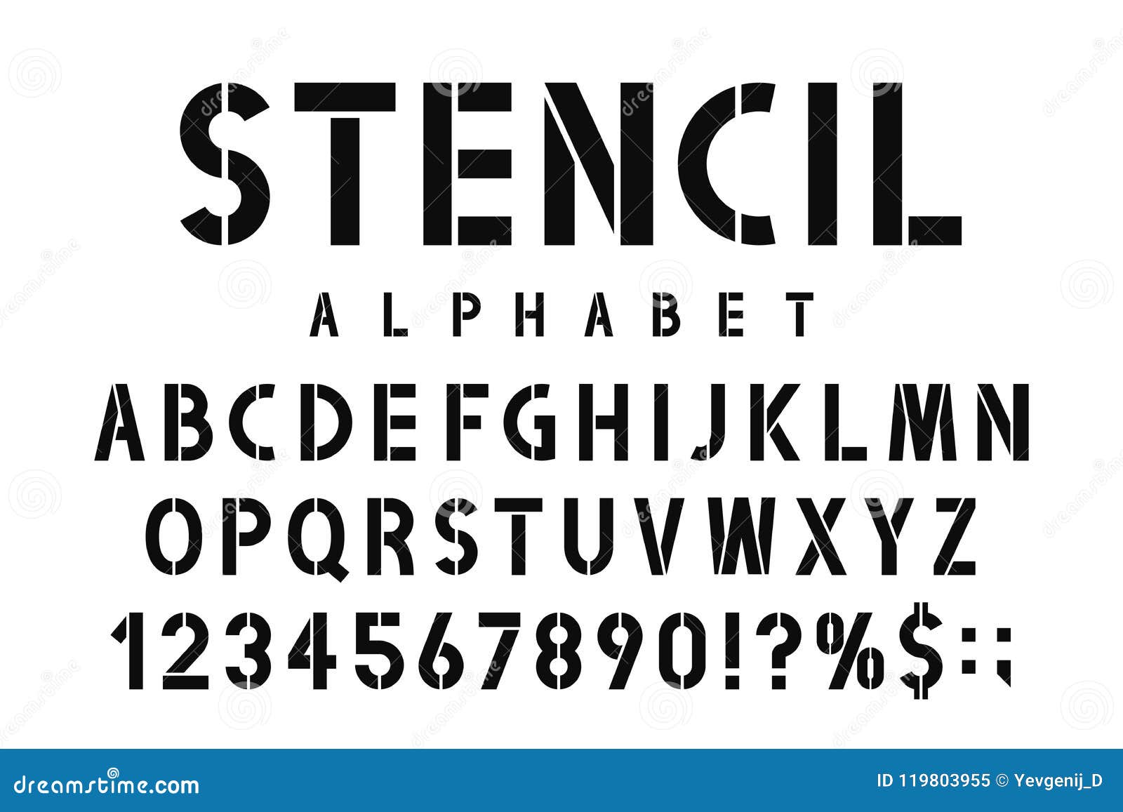 military stencil font. stencil alphabet with numbers in retro army style. vintage and urban font for stencil-plate
