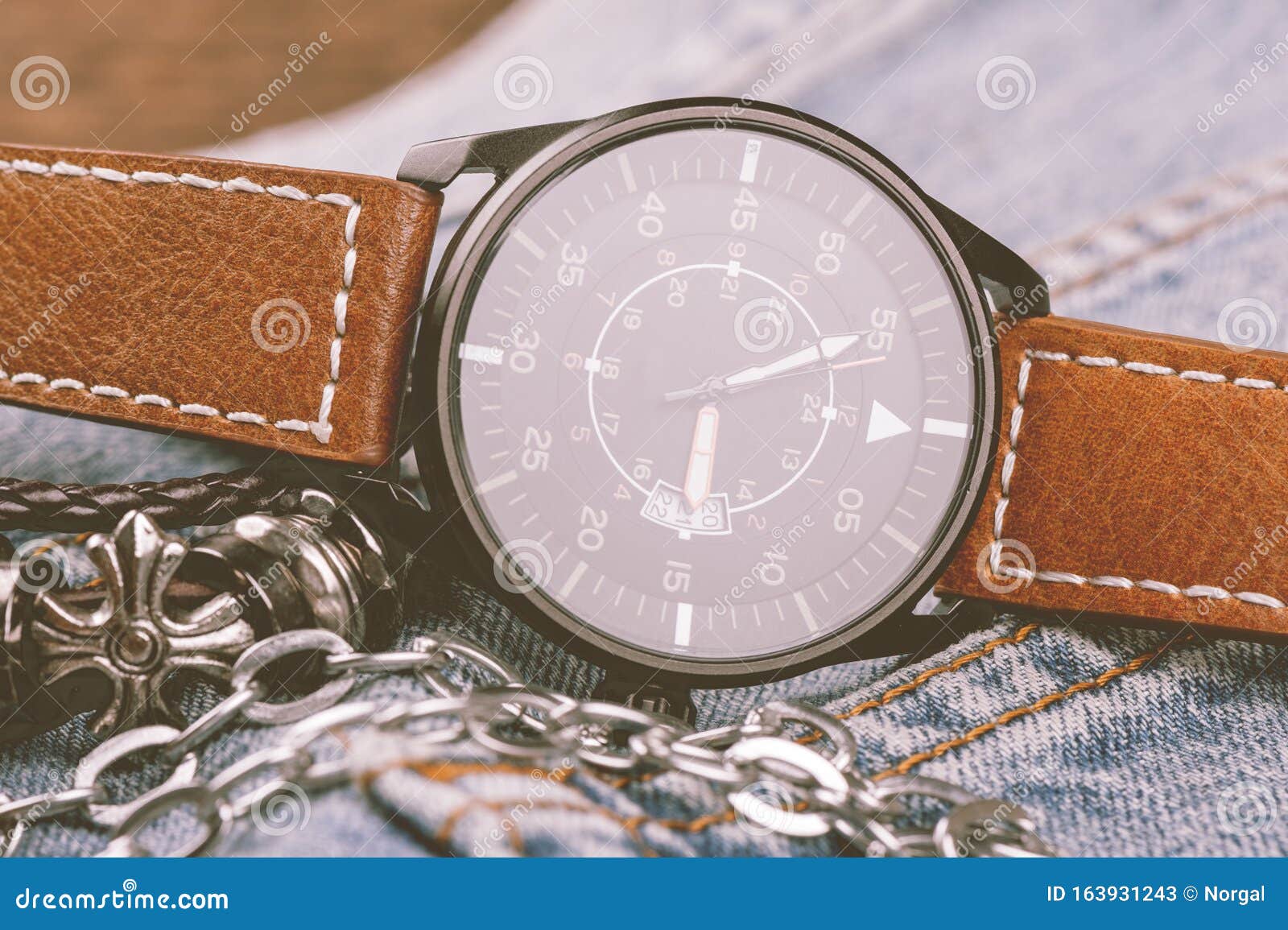 Military style watch stock image. Image of accessory 163931243