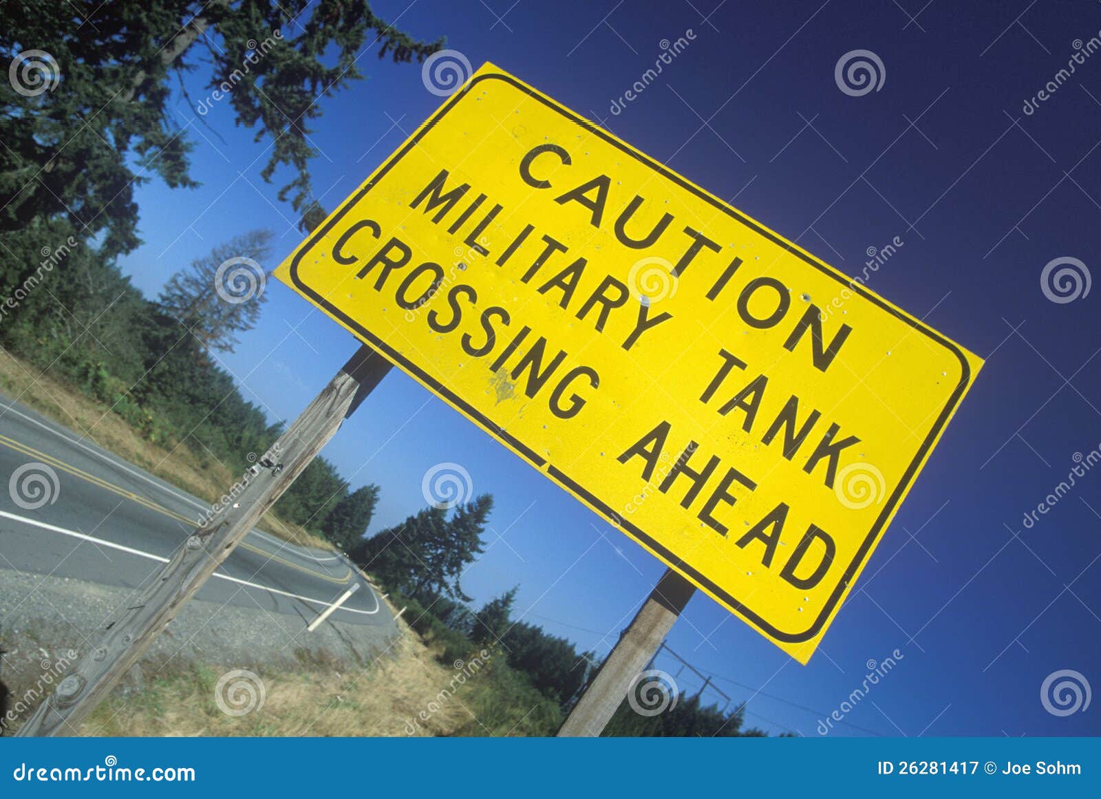 Military Tank Crossing Ahead Sign Stock Image Image of transportation
