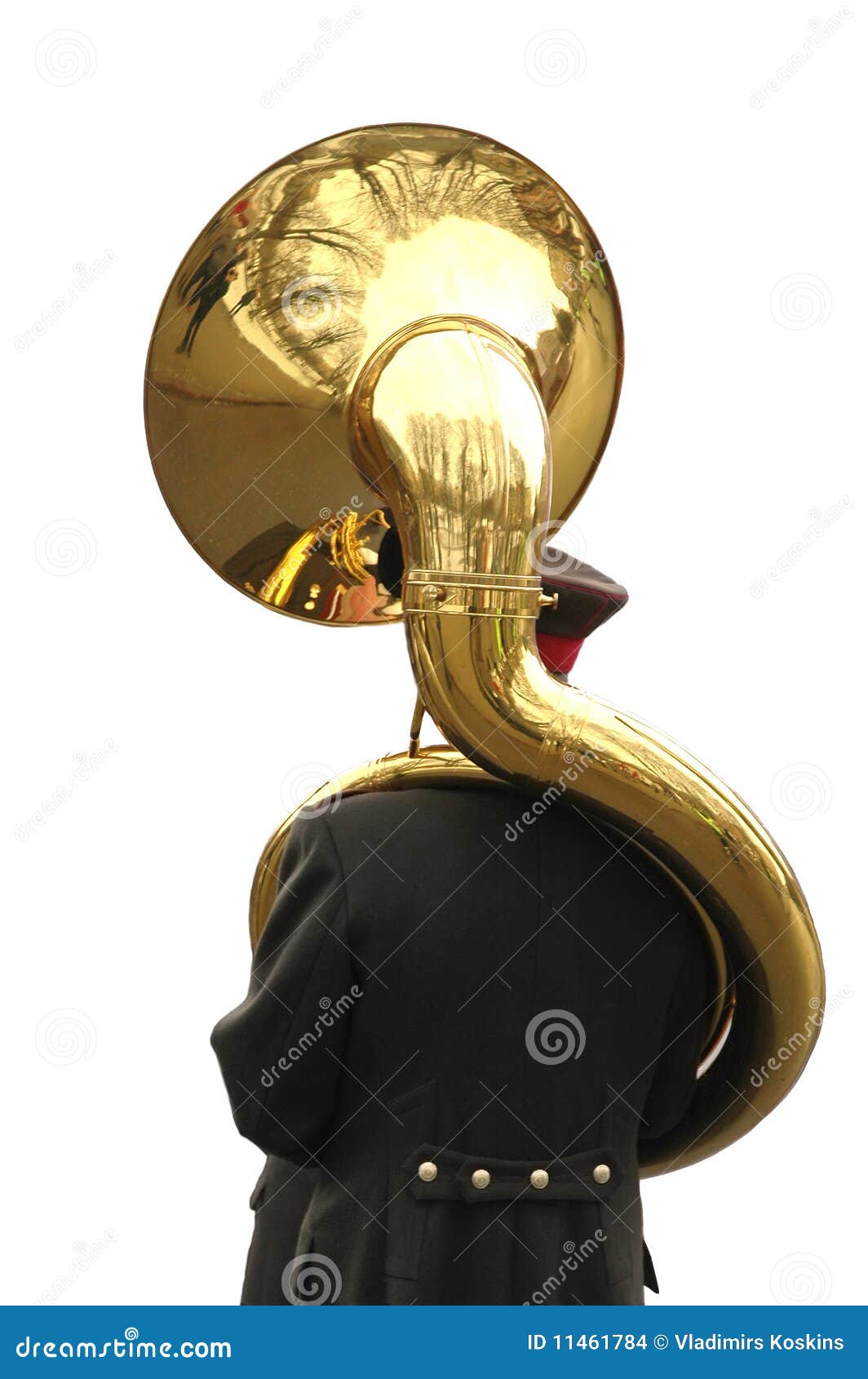 The Military Trumpeter and the Trumpet, Stock Photo Image of power