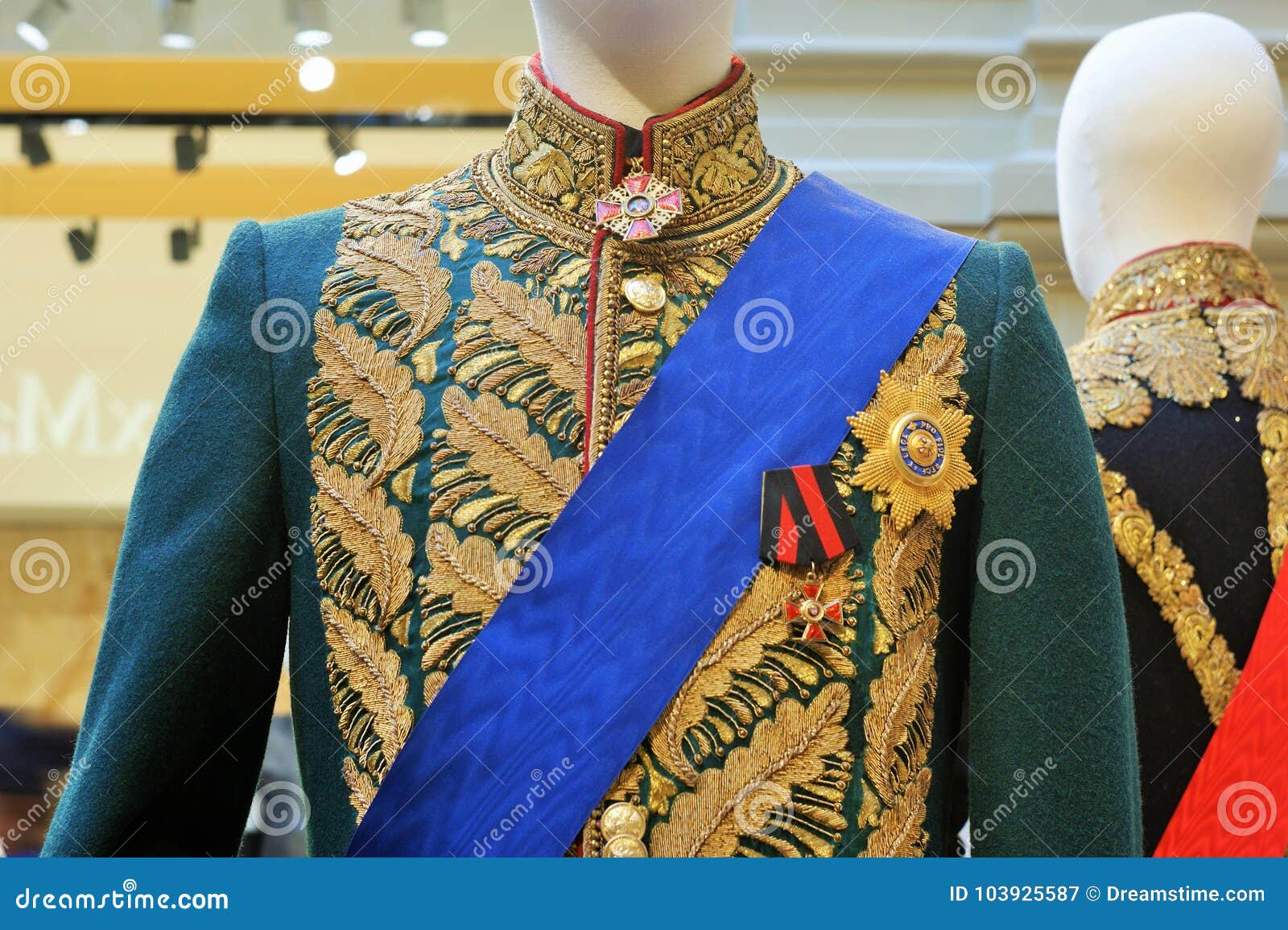 the military uniform of a russian officer