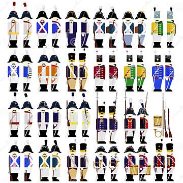 Military Uniforms of the Army of Prussia in 1812 Stock Vector ...