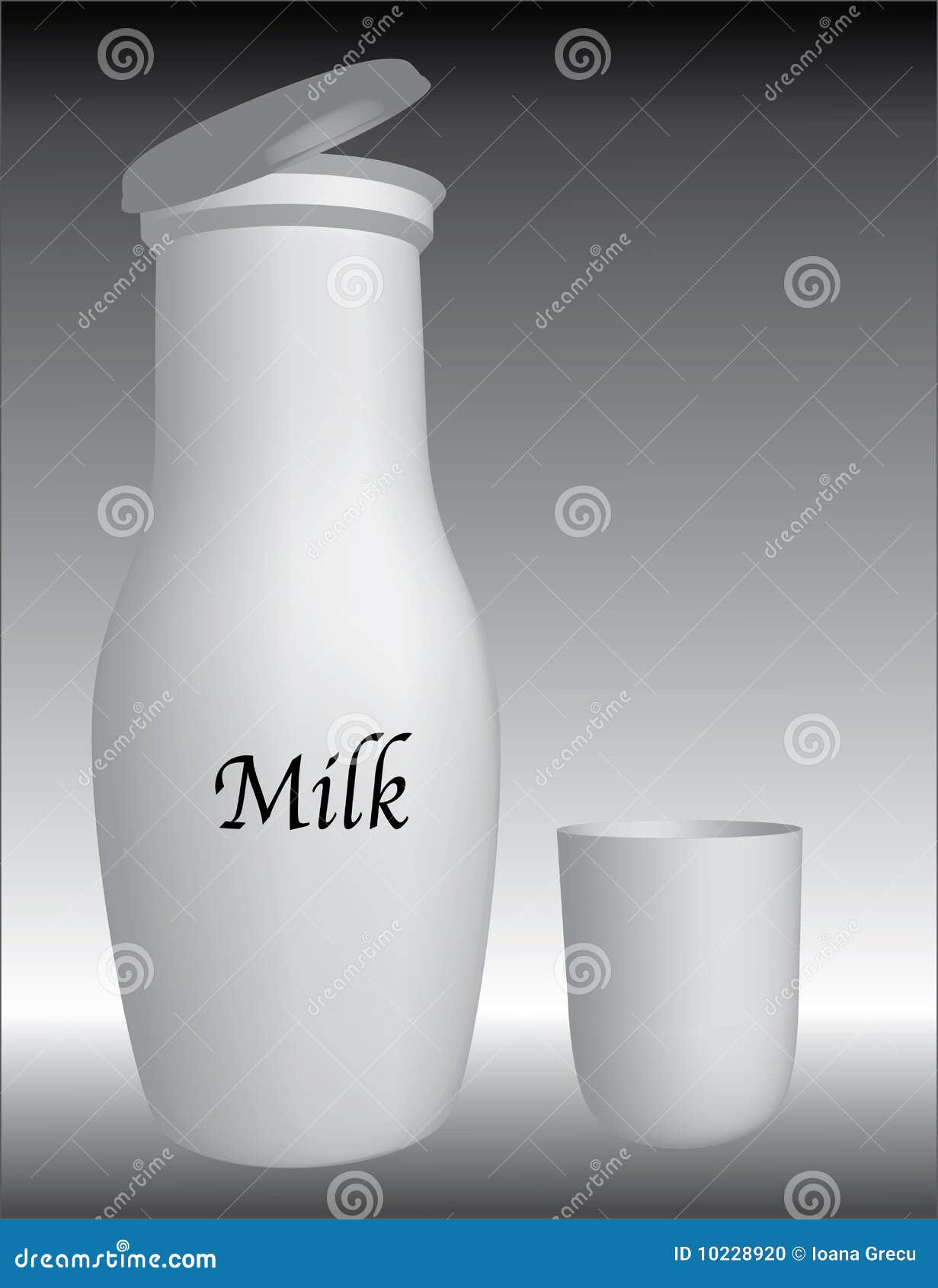 Milk bottle stock vector. Illustration of nourish, bottle - 10228920