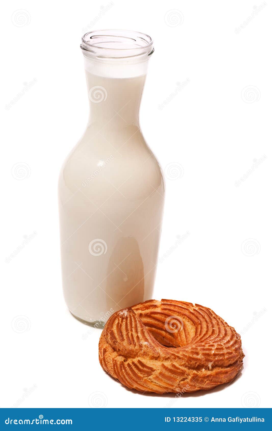 Milk in the Bottle and Cake Stock Image Image of liquid, dessert