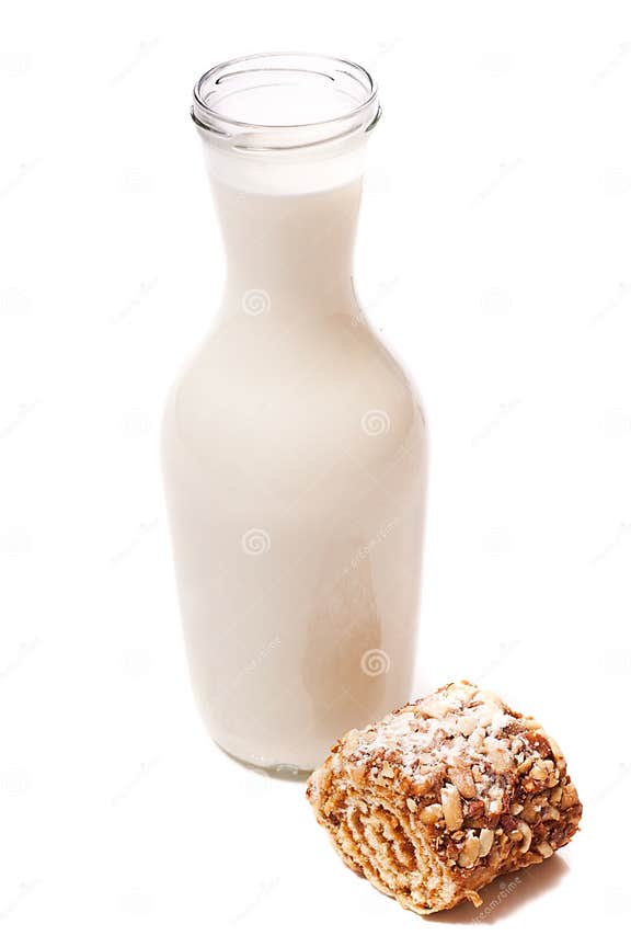 Milk in the Bottle and Cake Stock Image Image of bottle, cakes 13224343