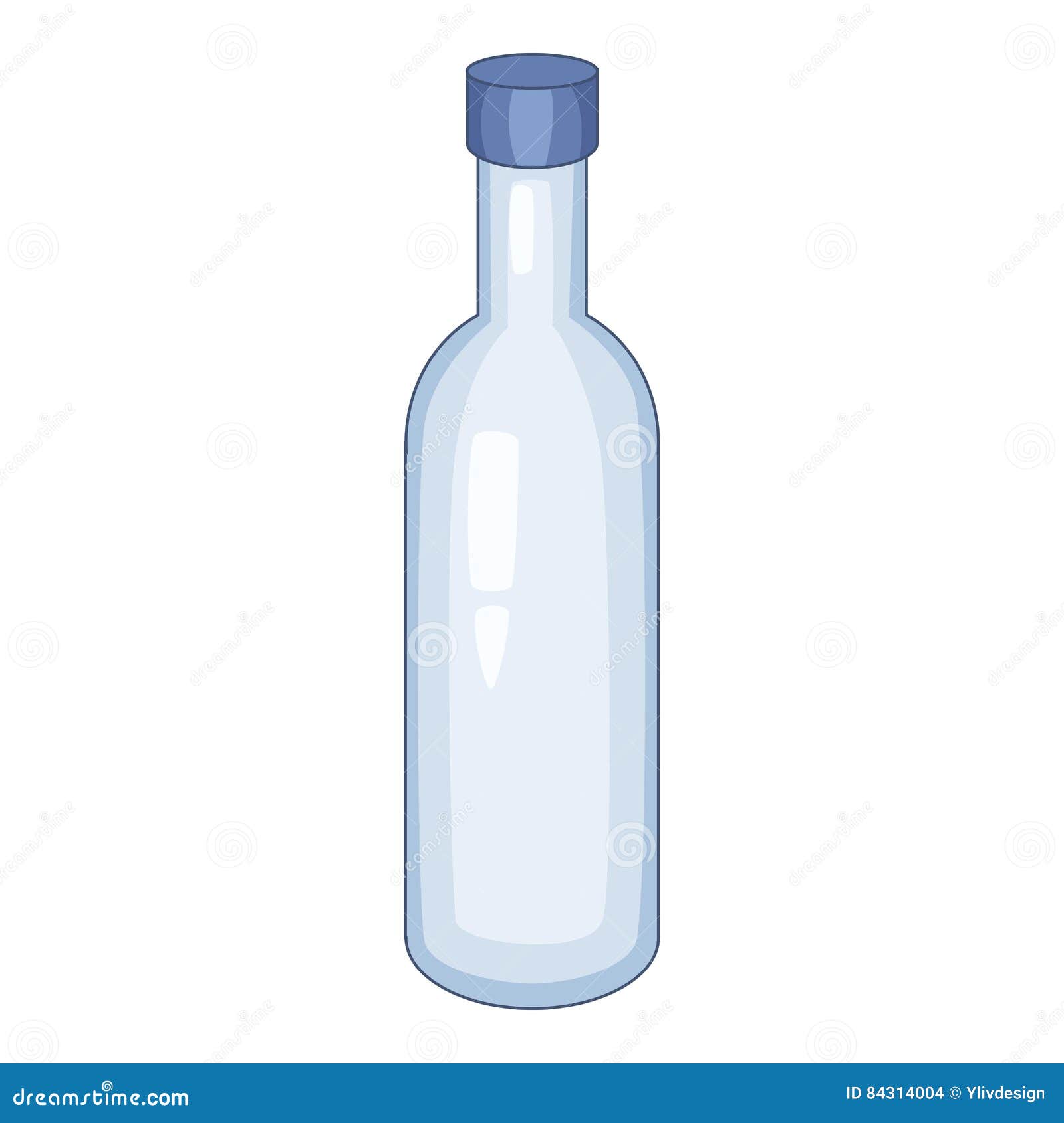 Milk Bottle Icon, Cartoon Style Stock Vector - Illustration of glass,  freshness: 84314004