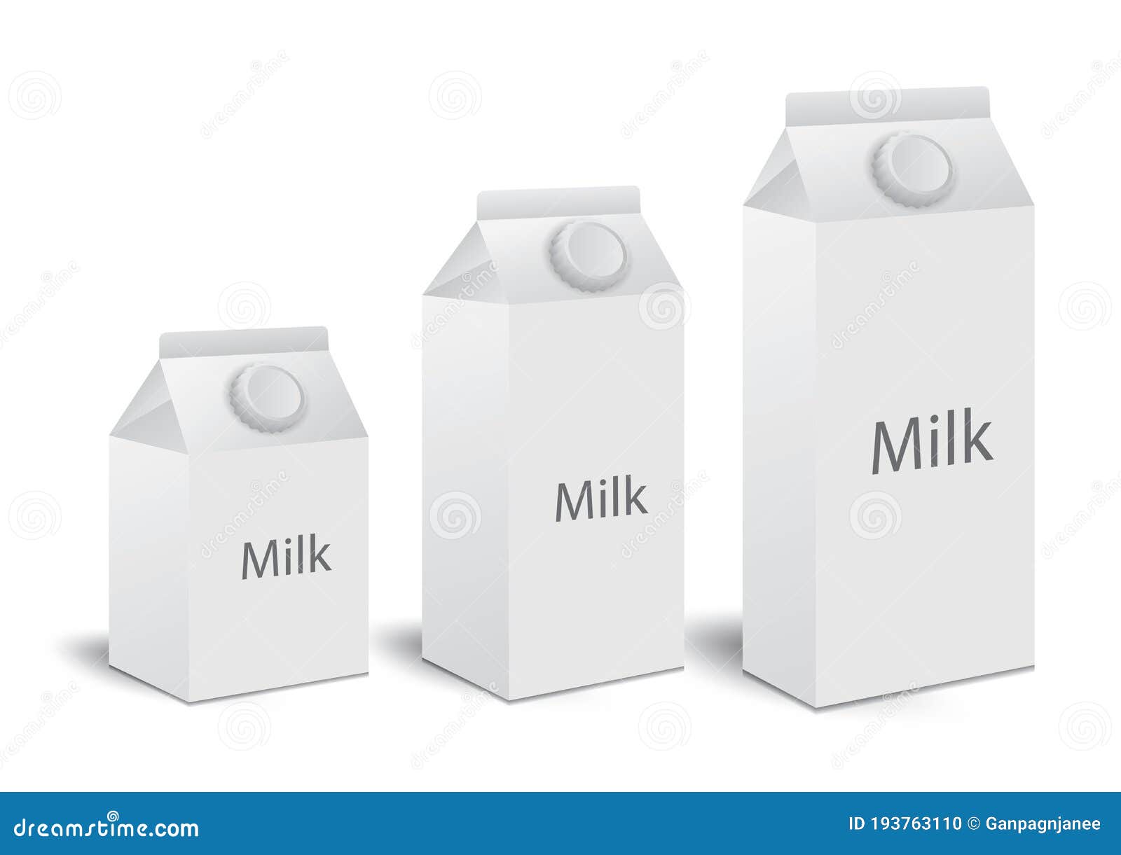 Milk Boxes, Juice Boxes Set Vector Realistic. Mockup Packages. White