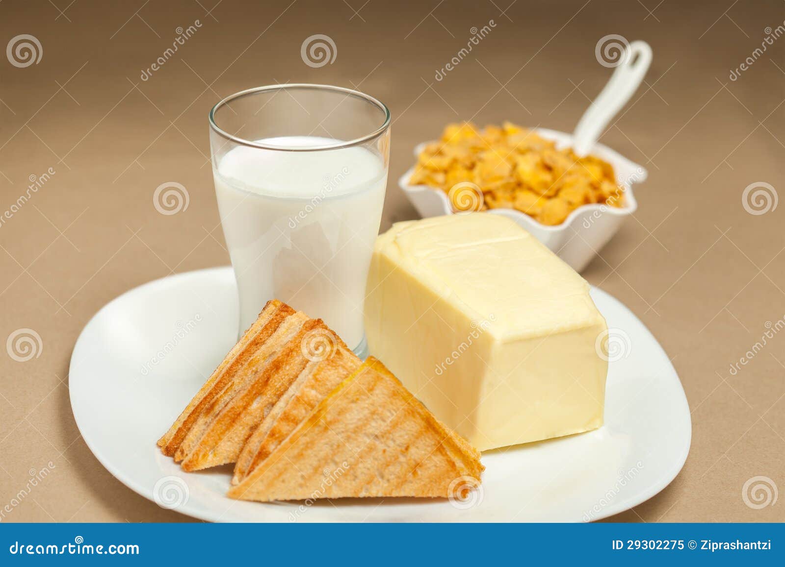 Milk breakfast stock image. Image of brown, bread, closeup 29302275