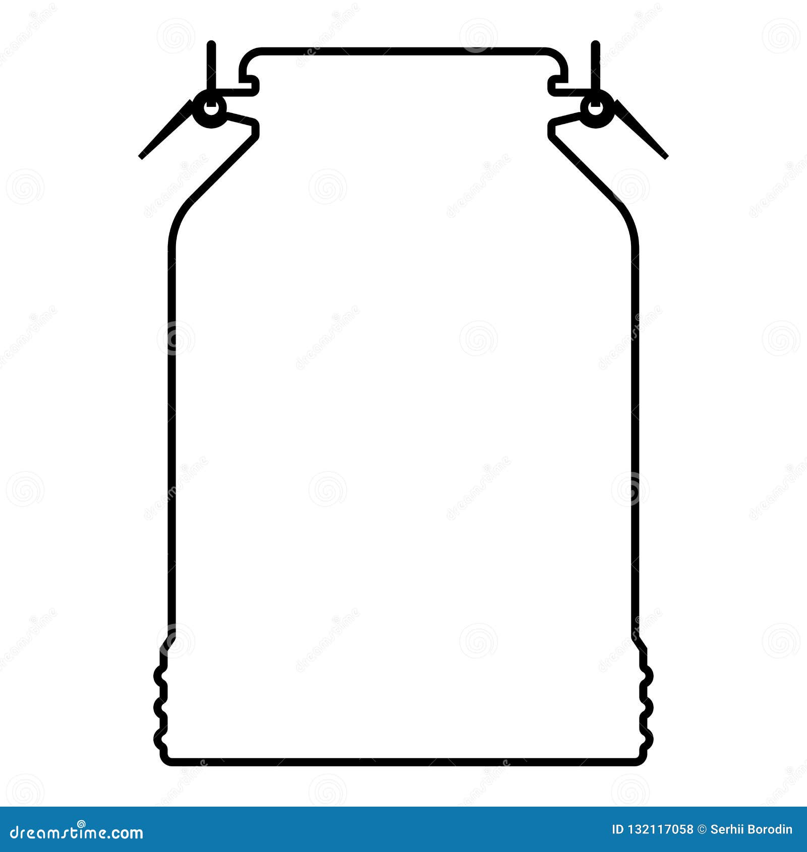 Milk Can Container Icon Black Color Illustration Outline Stock Vector
