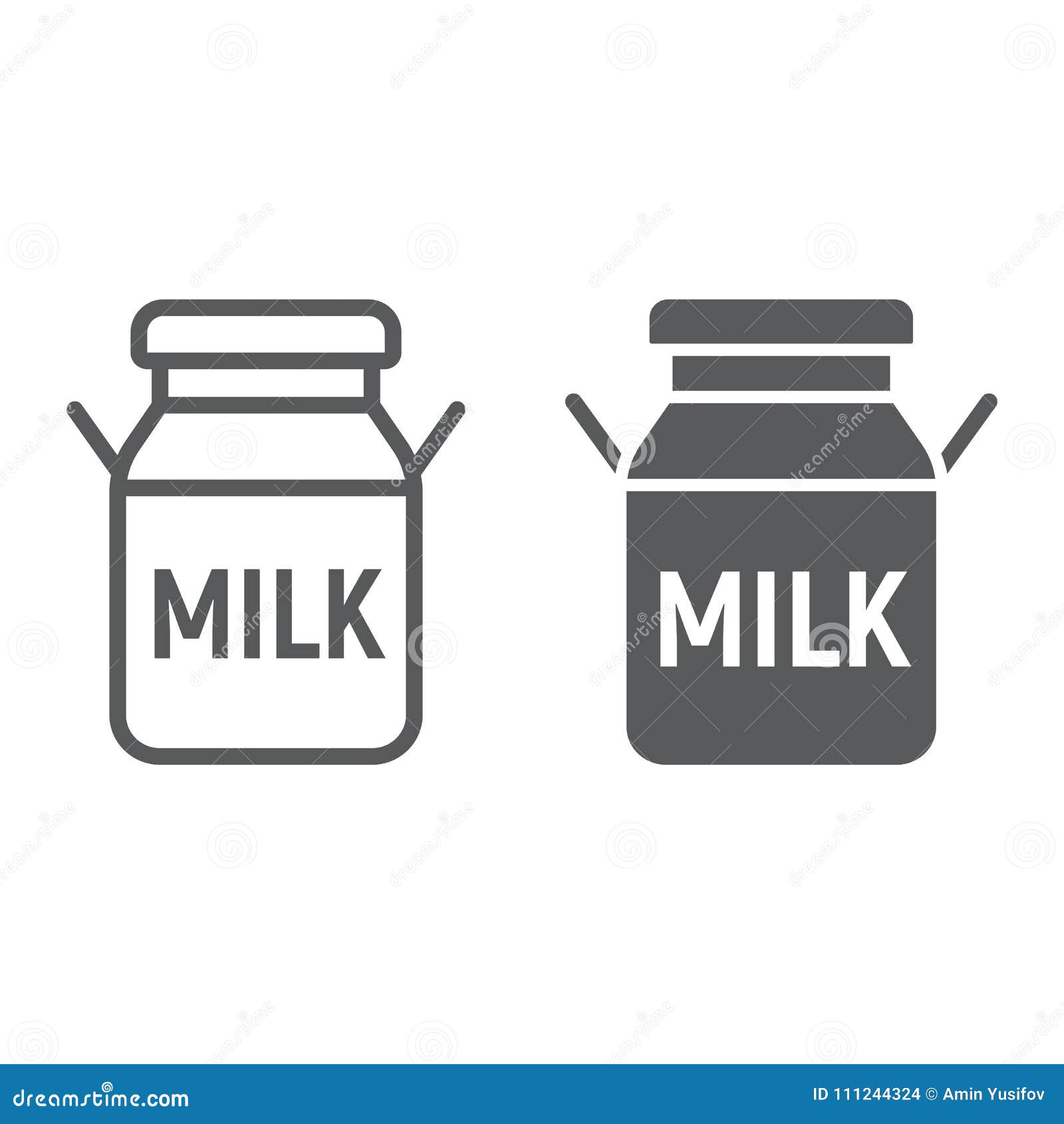 Can containers for milk Royalty Free Vector Image