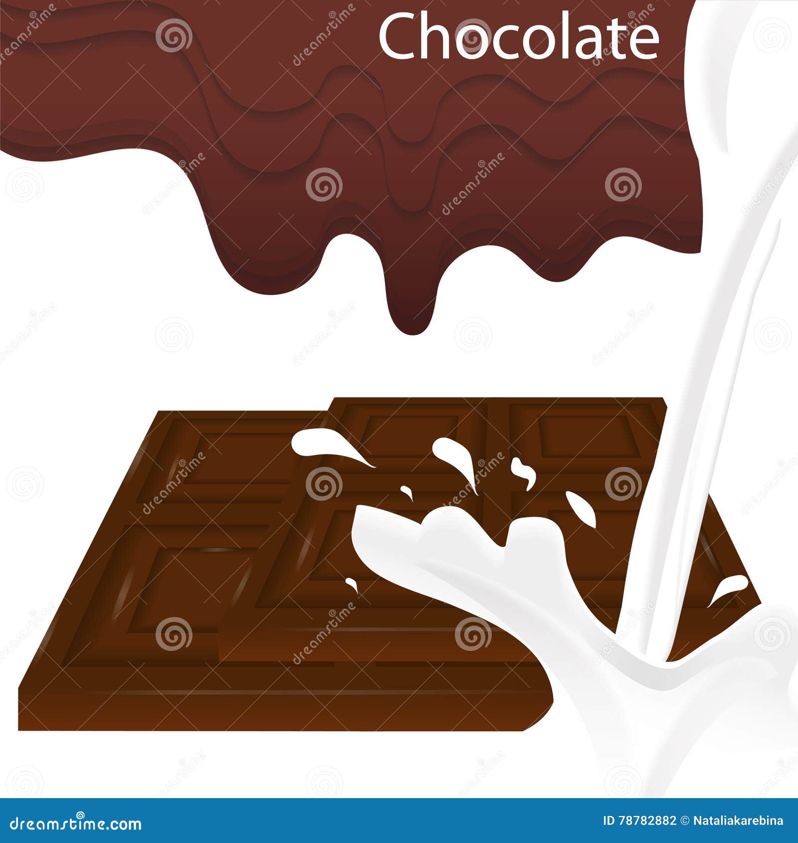 Milk Chocolate, Background. Vector Stock Vector - Illustration of