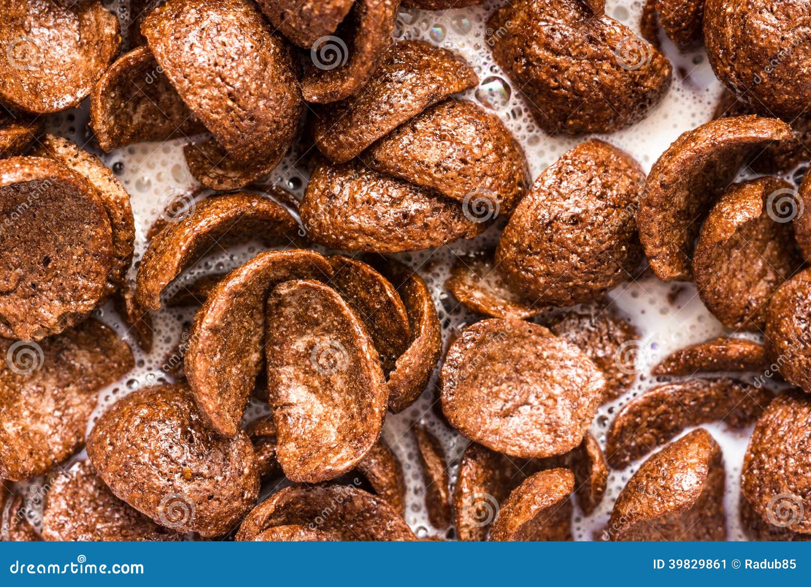 Milk and Chocolate Corn Flakes Breakfast Stock Image Image of snack